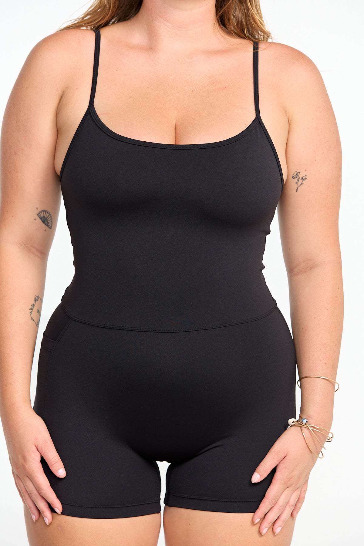 3" Active Romper - Black