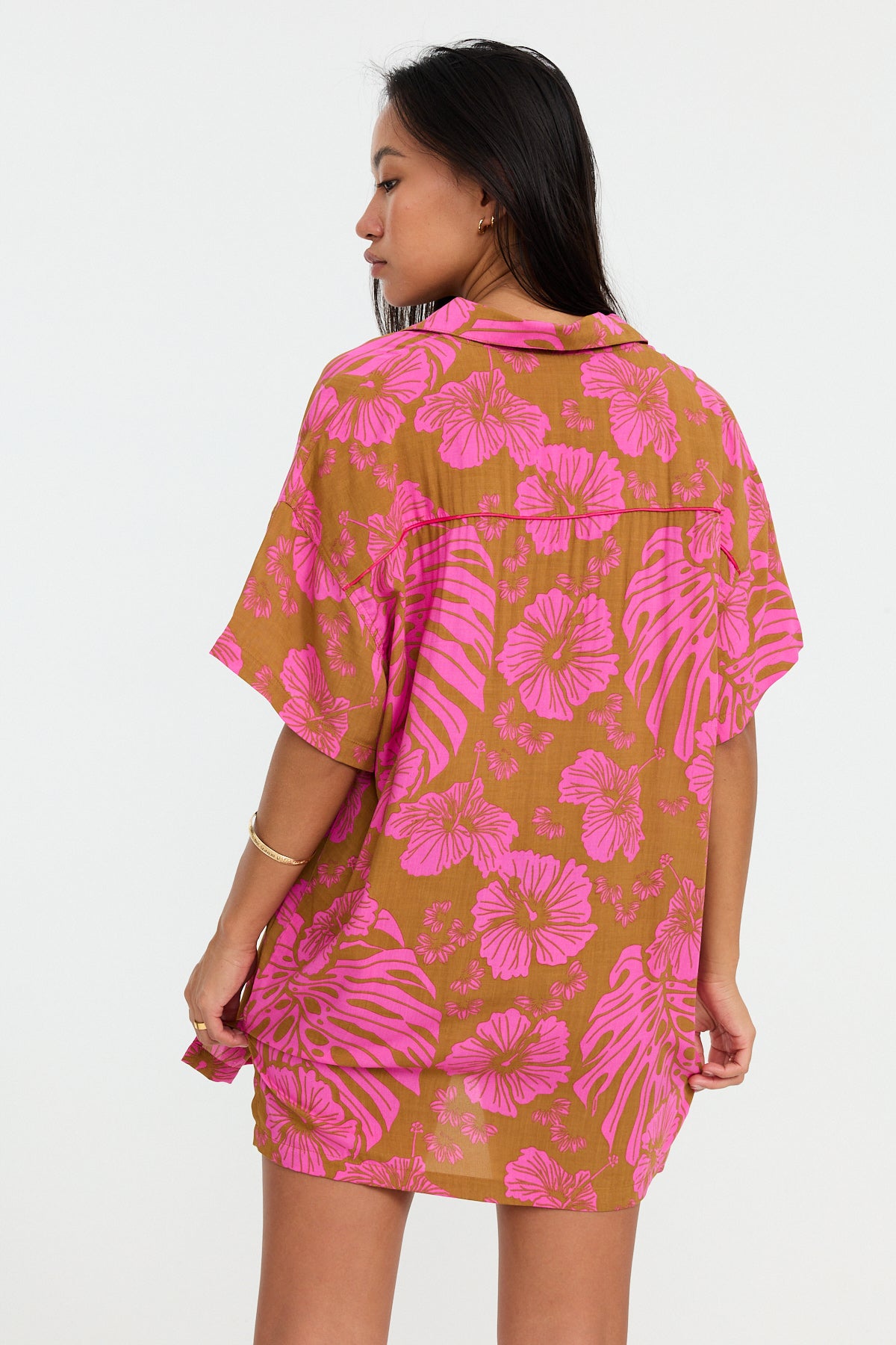 Aloha Shirt Dress - Garden