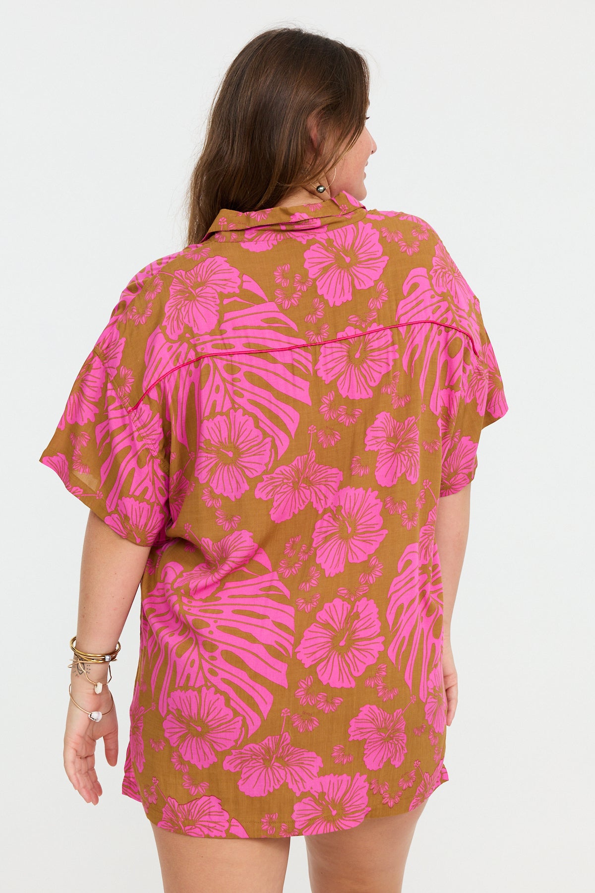 Aloha Shirt Dress - Garden