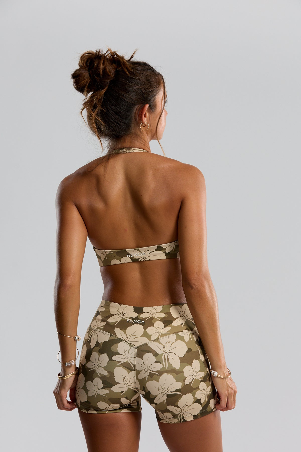 Plunge Sports Bra - Camo Ginger