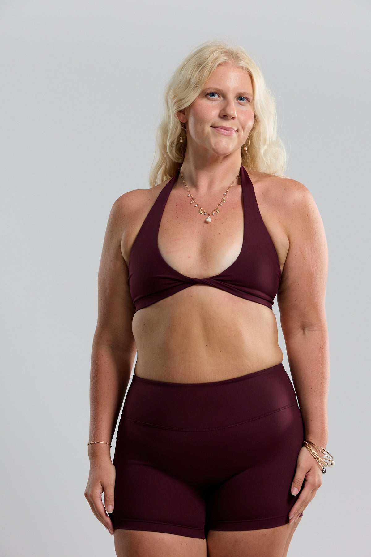 Plunge Sports Bra - Plum