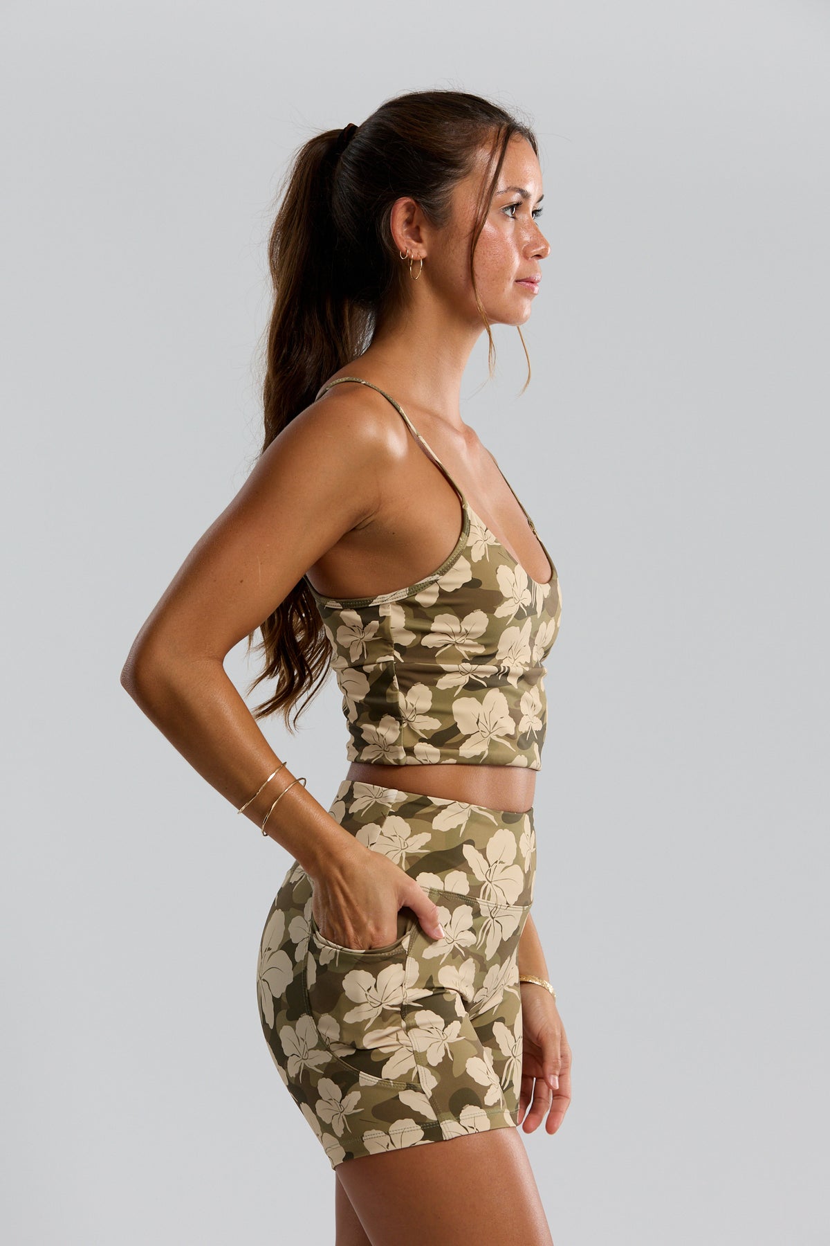 4" Biker Short - Camo Ginger