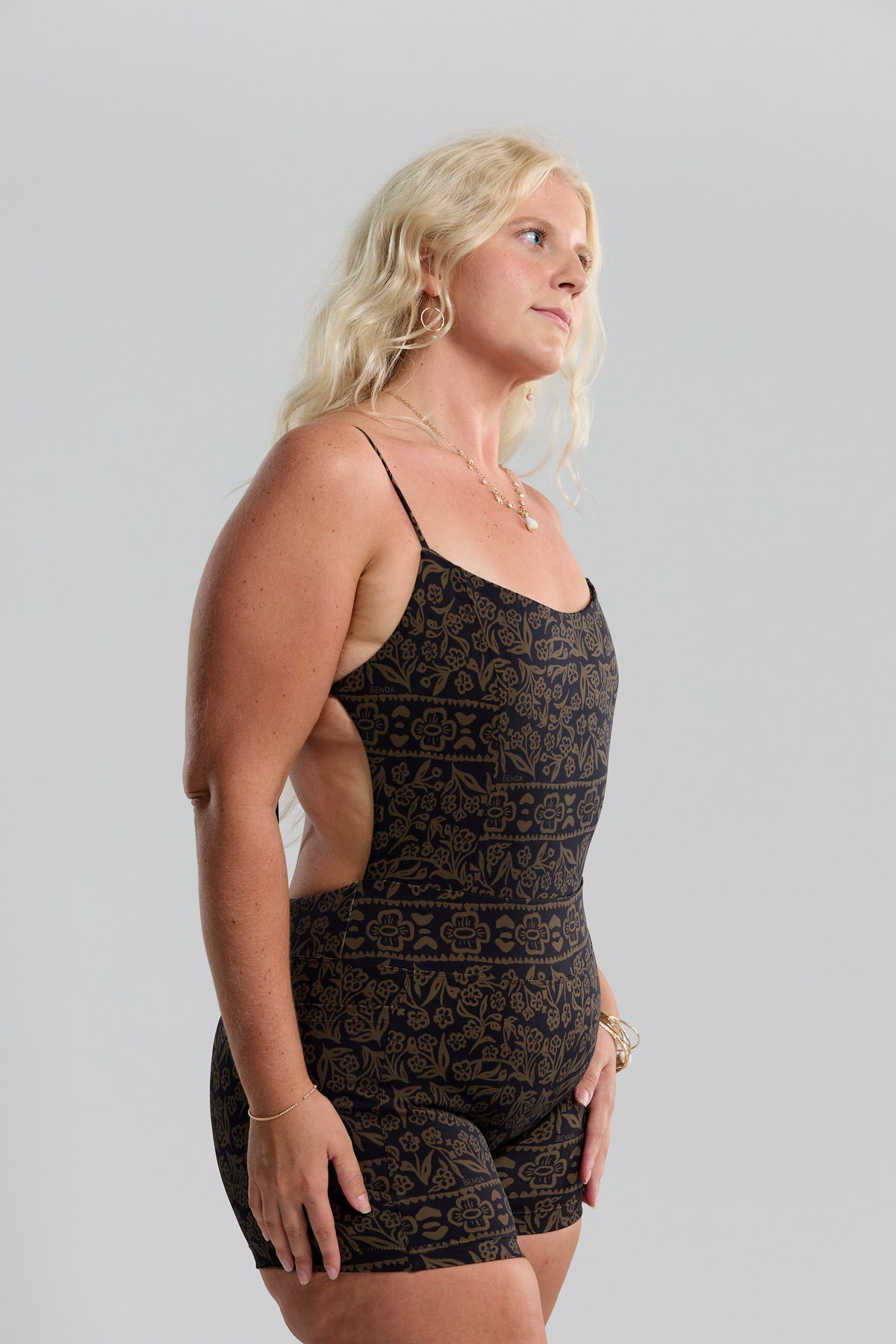 Iwa Active Romper - Brown Batik