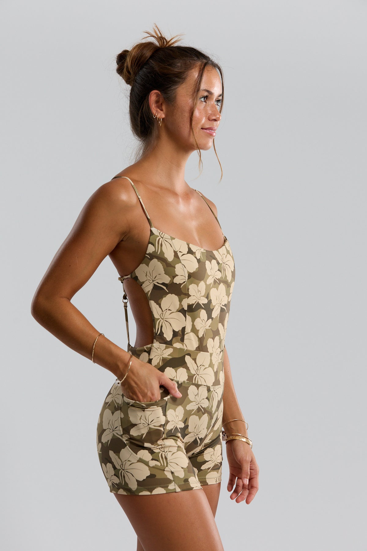 Iwa Active Romper - Camo Ginger
