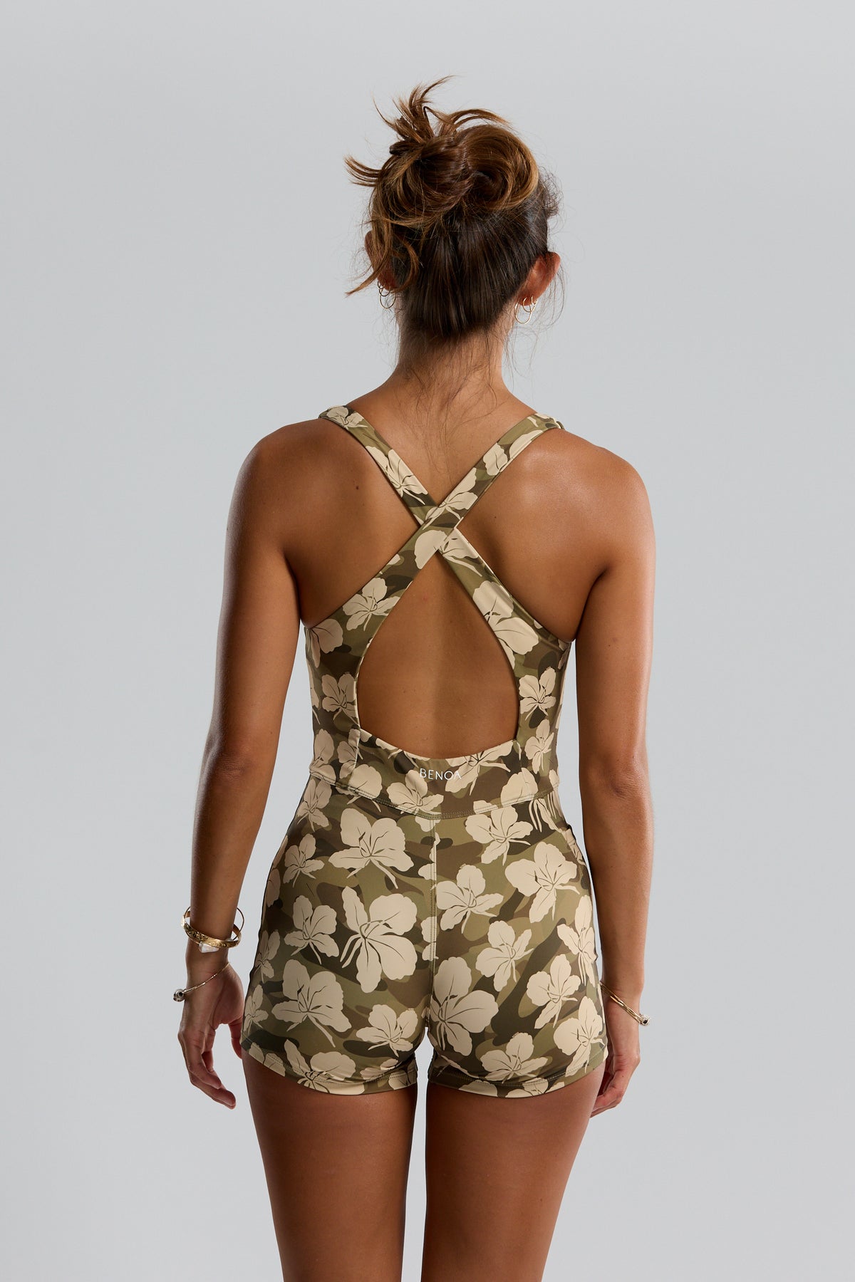 Ava Active Romper - Camo Ginger