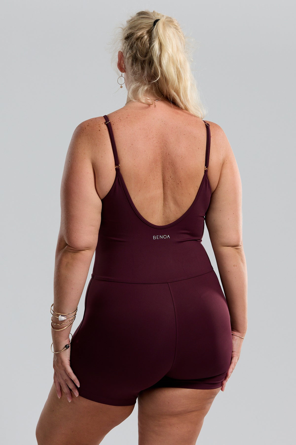 3" Active Romper - Plum