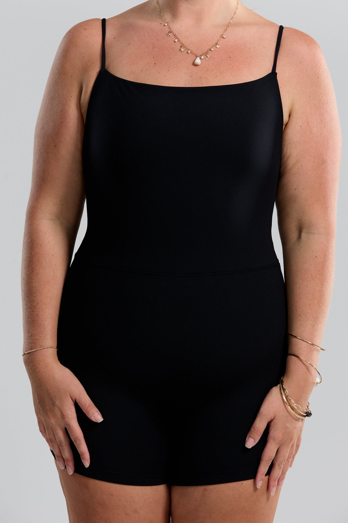 Brynn Active Romper - Black