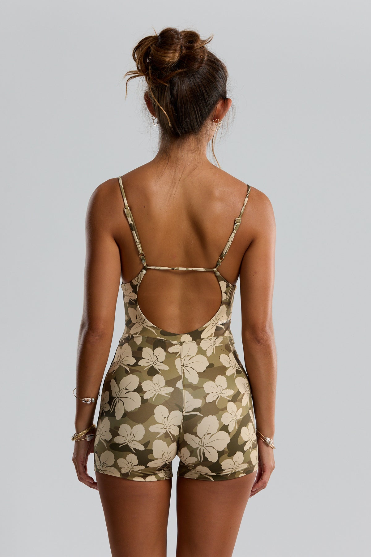 Brynn Active Romper - Camo Ginger