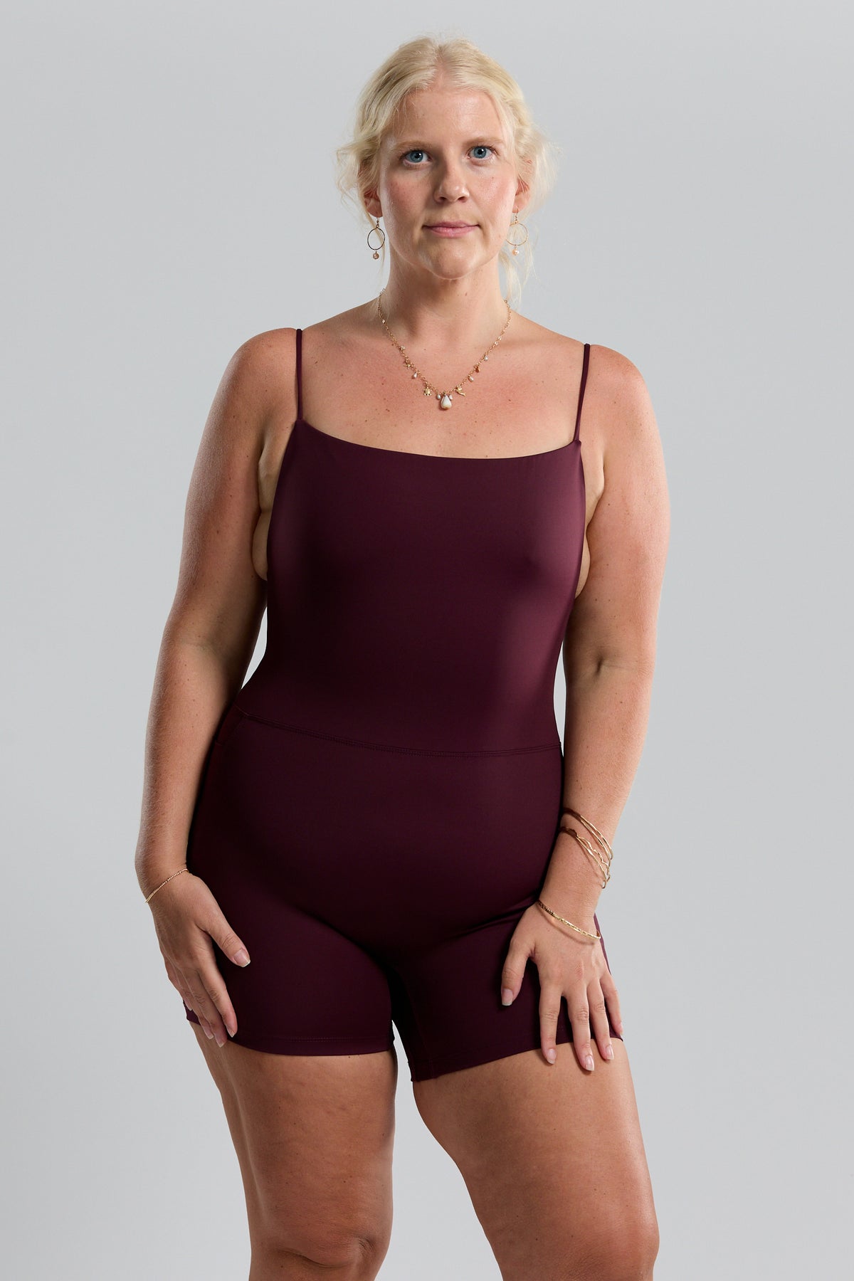 Brynn Active Romper - Plum