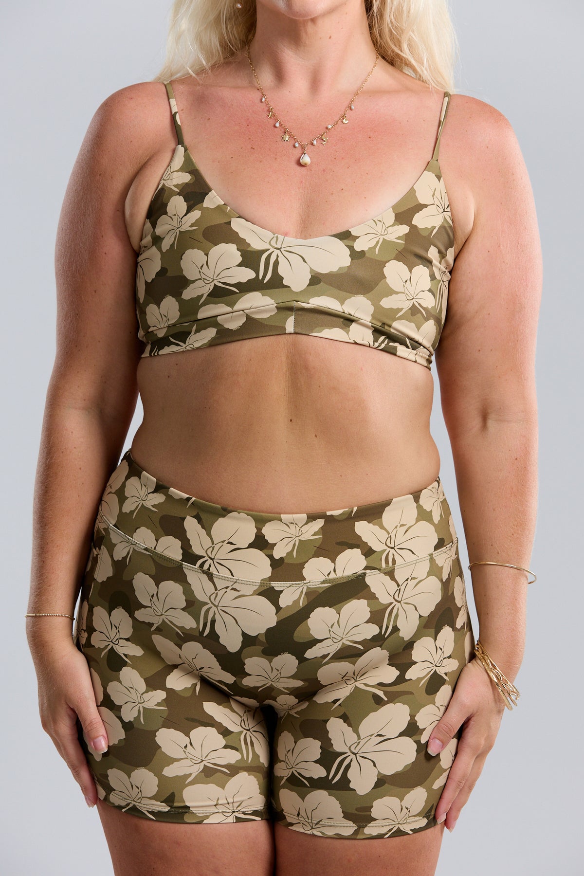 V-Back Active Short - Camo Ginger