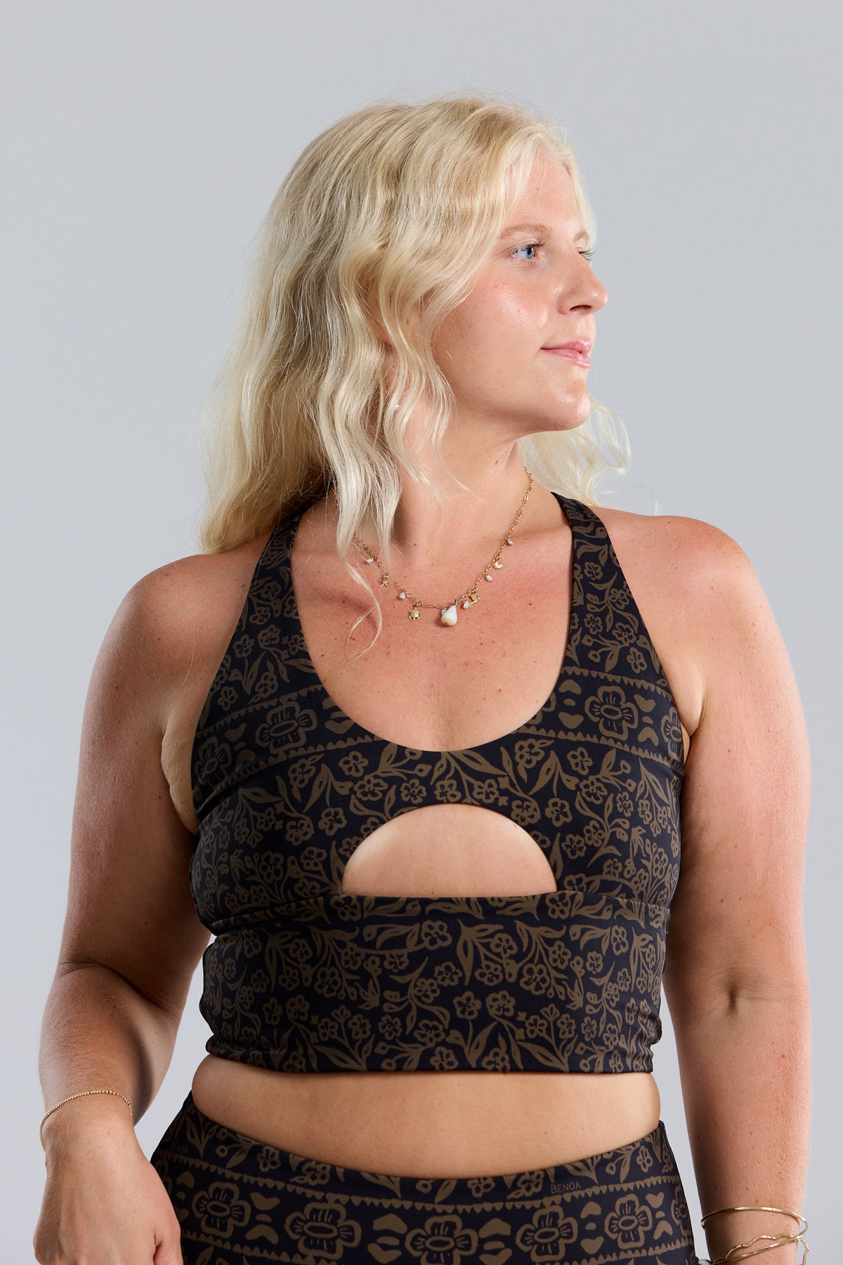 Emily Active Tank - Brown Batik