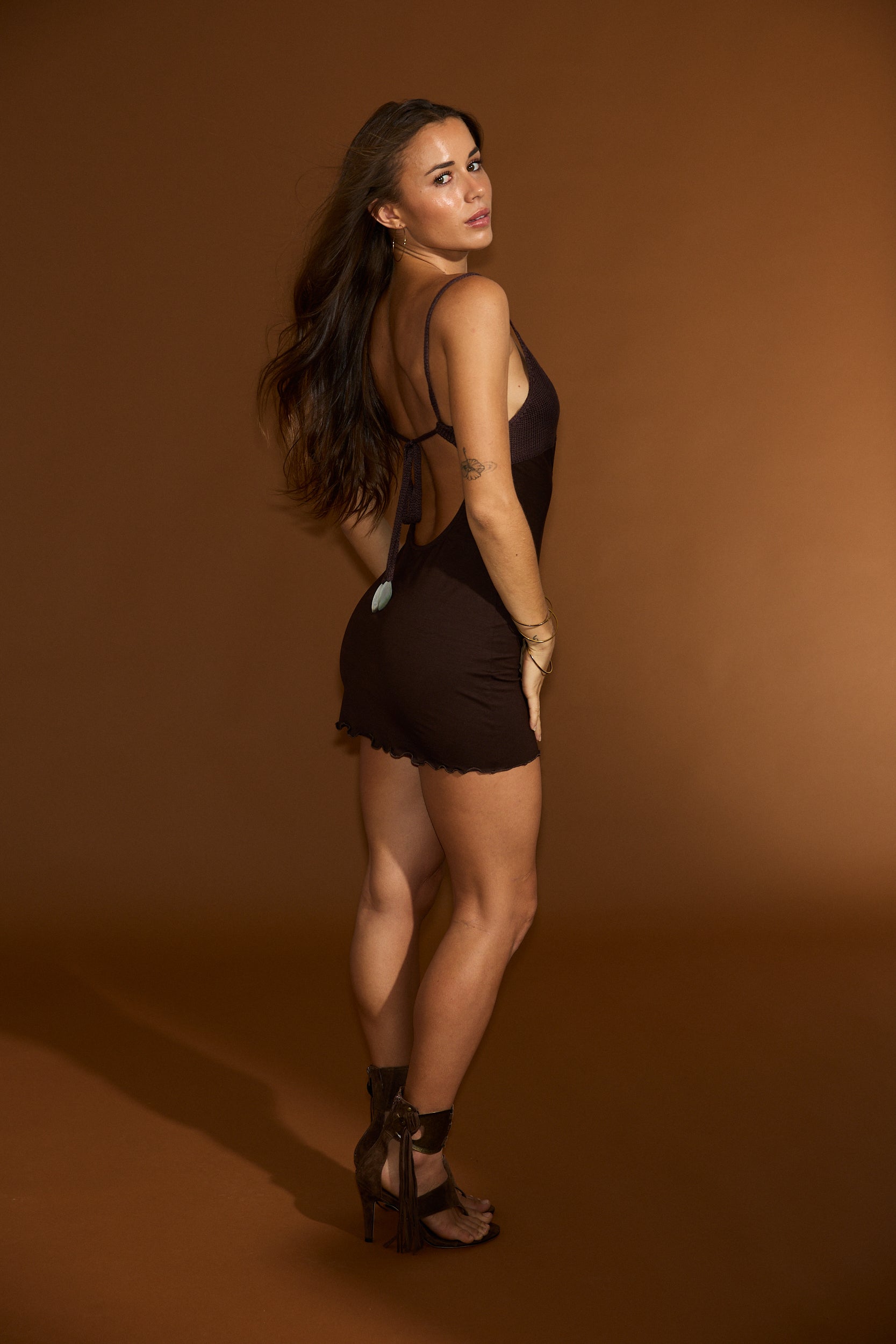 Ariana Dress- Shaved Chocolate