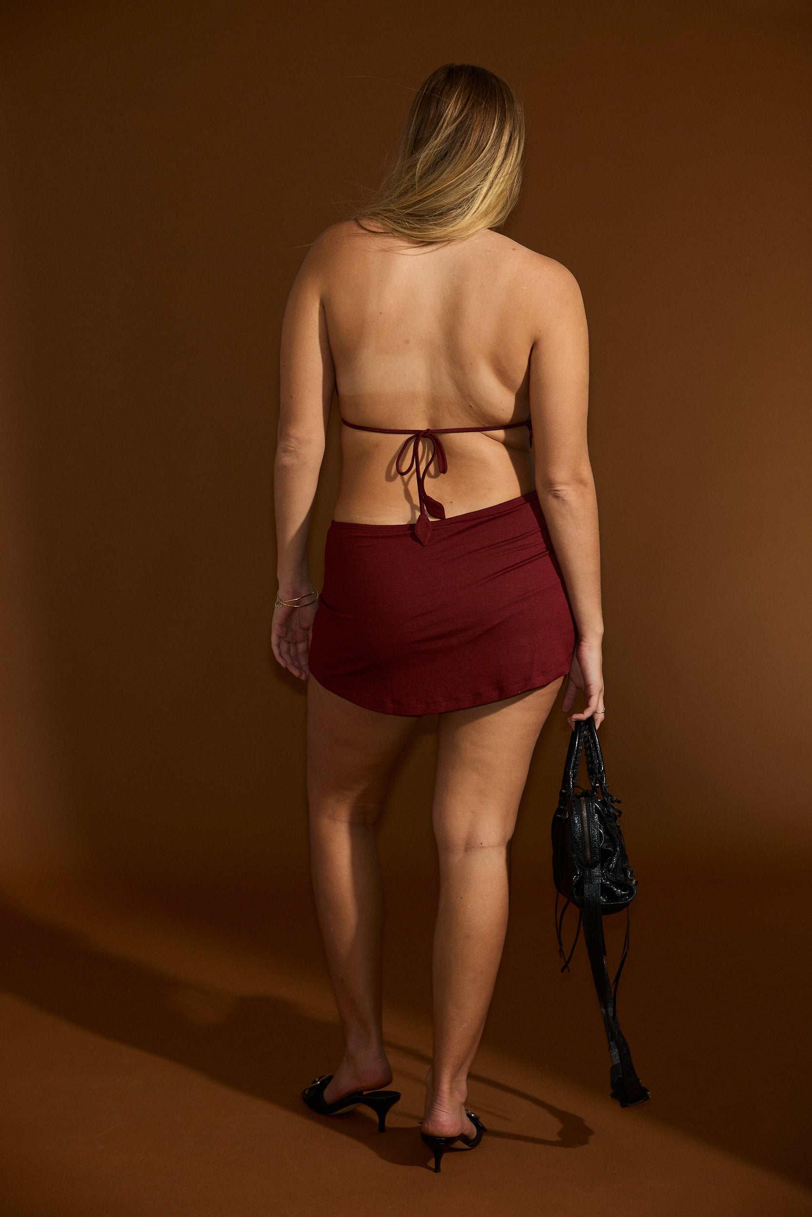 Jade Mini-Skort- Merlot