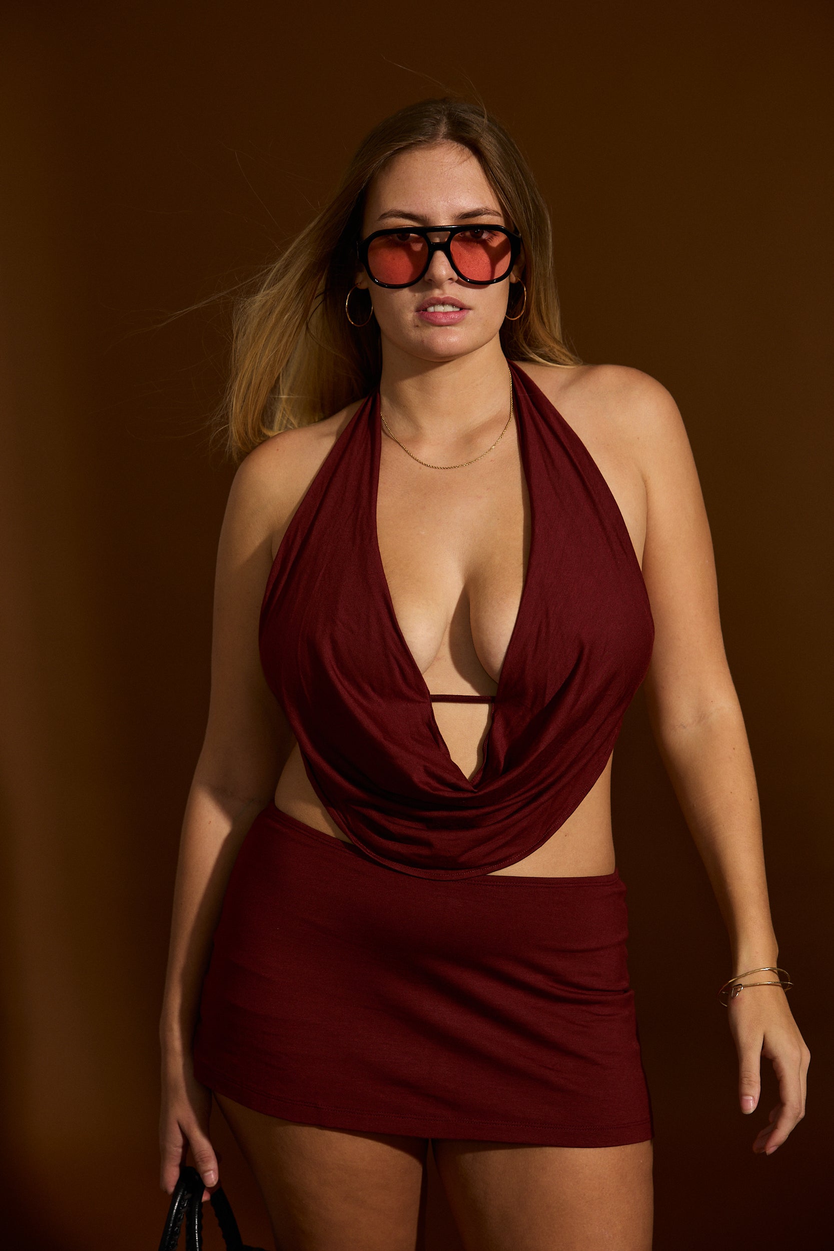 Jade Mini-Skort- Merlot