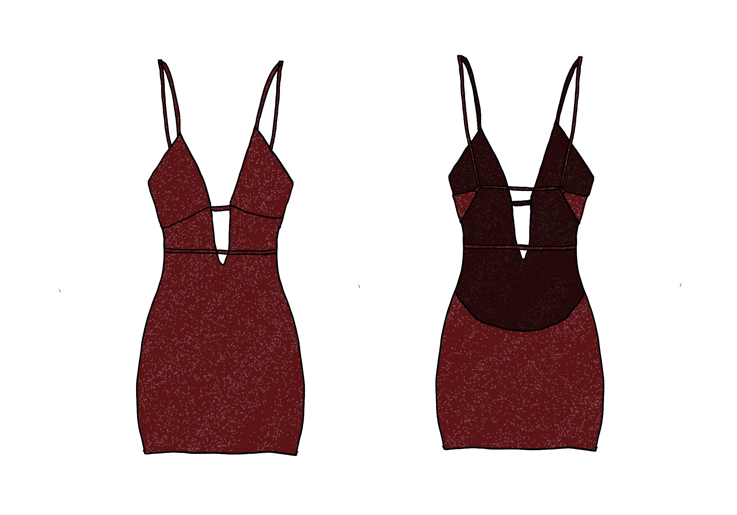 Gabriella Dress - Merlot
