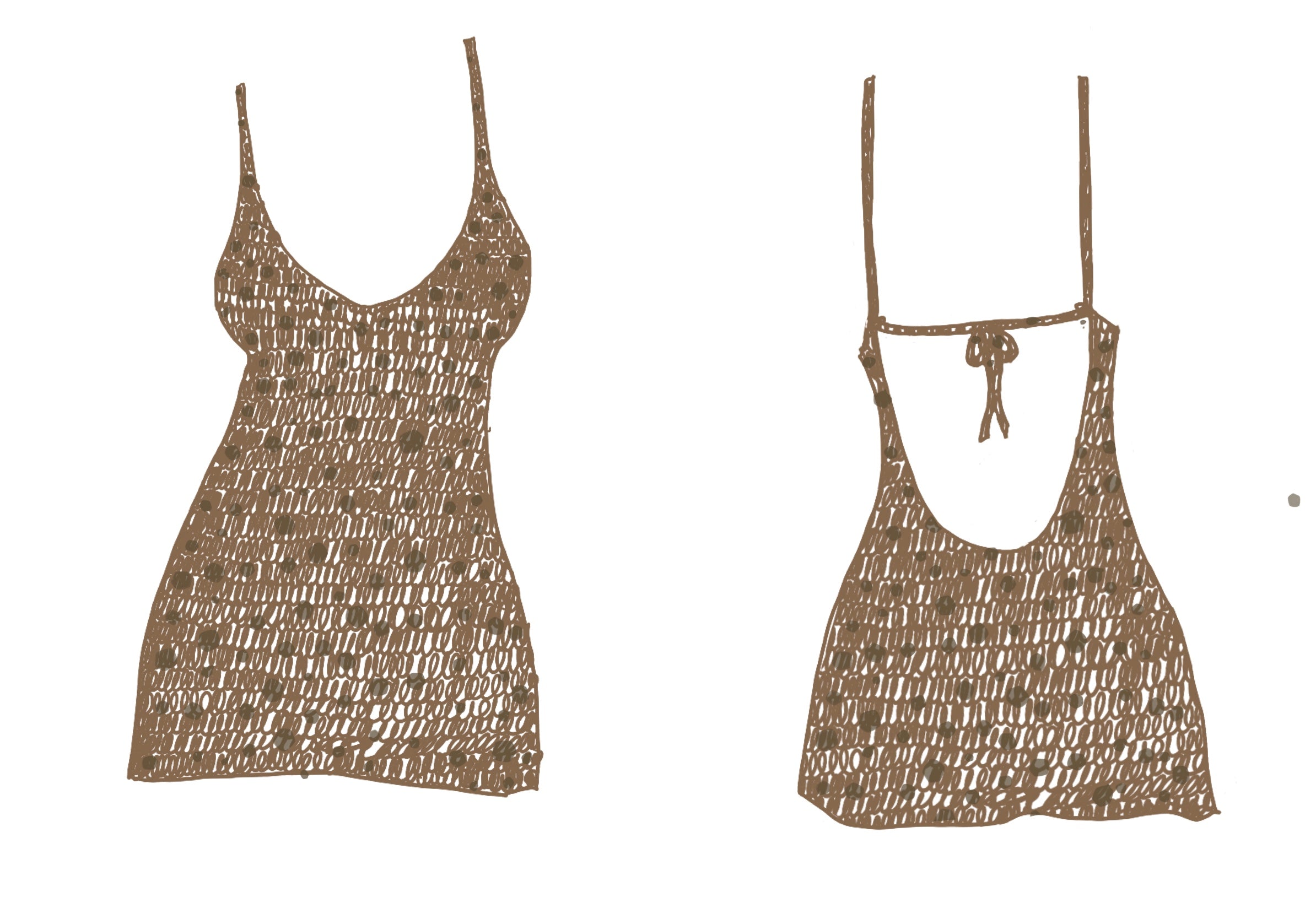 Nina Knit Dress- Bronze Chocolate w/ Sequins