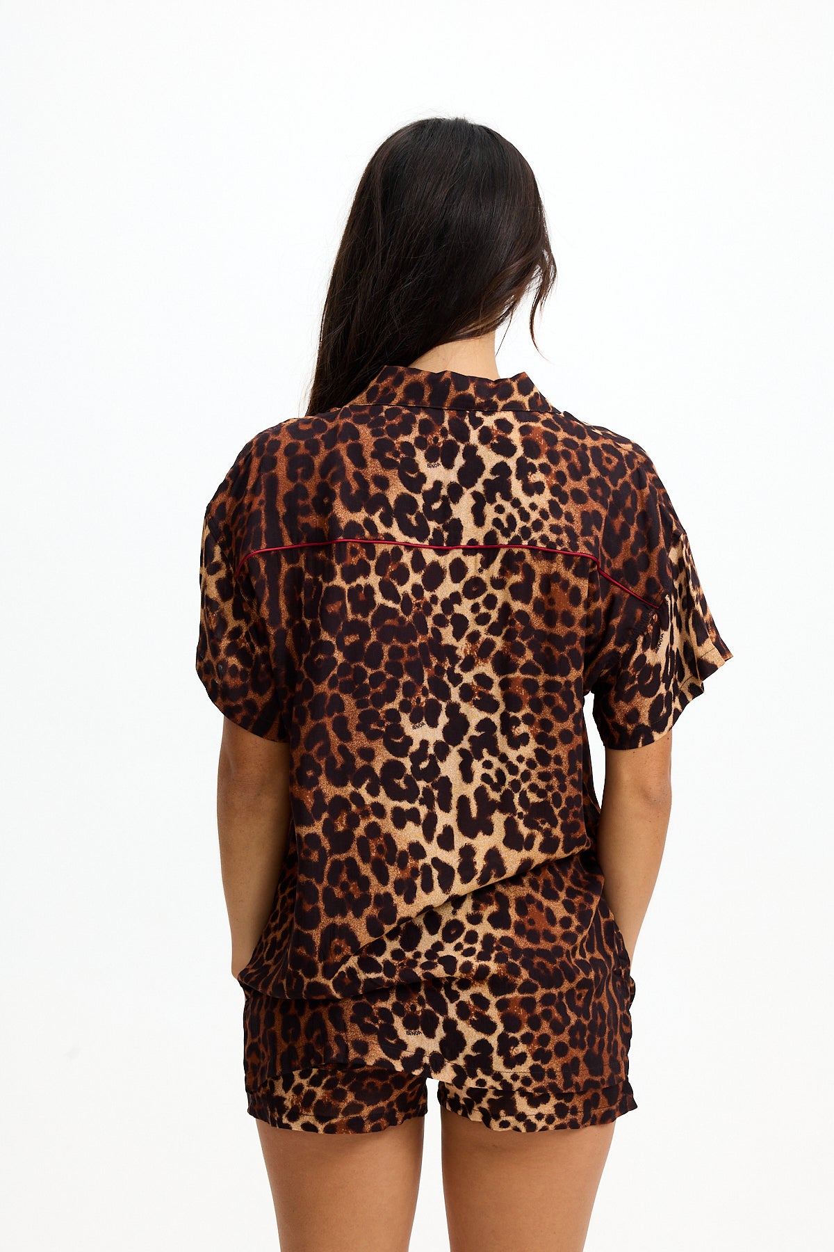 Aloha Shirt Dress - Digital Leopard