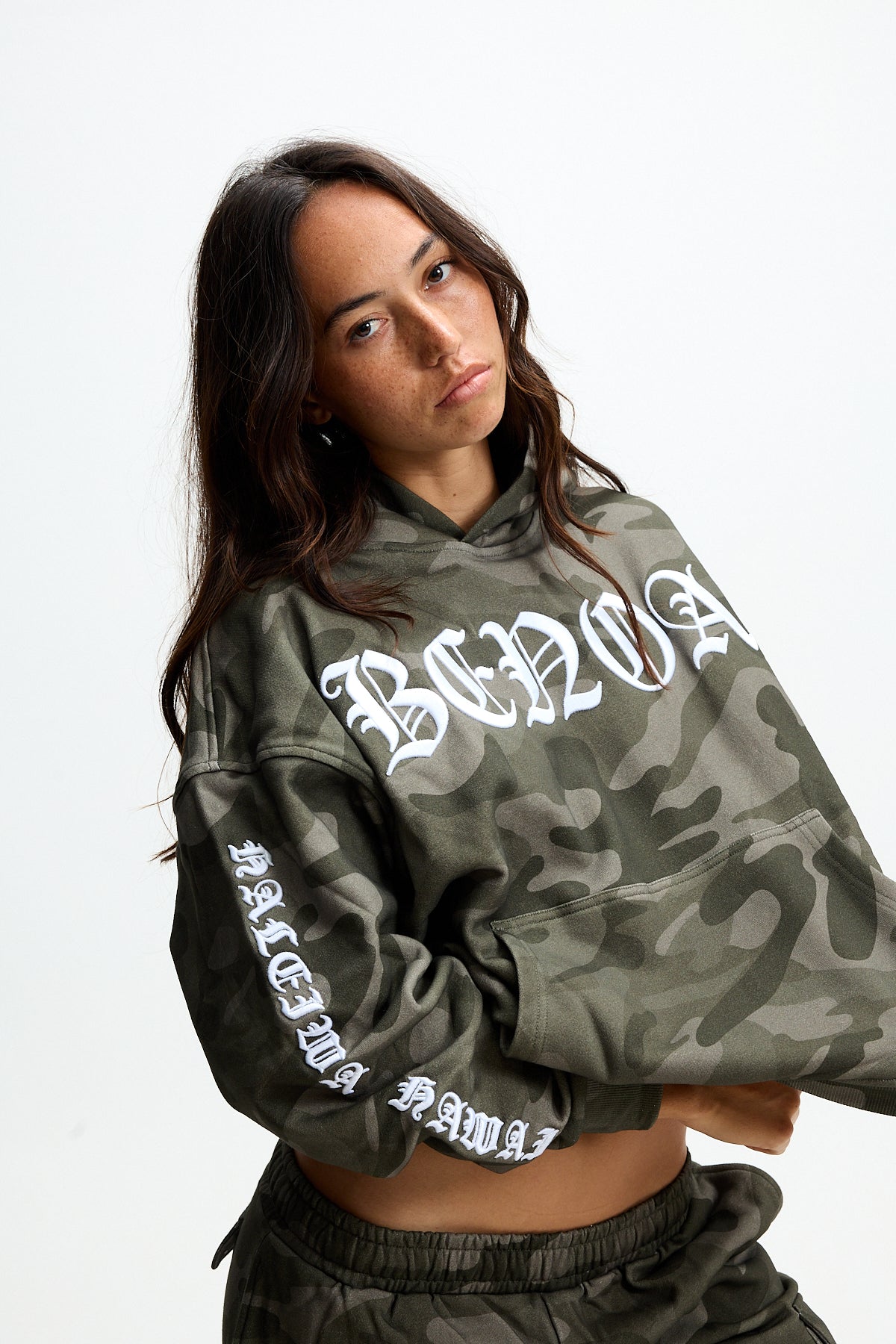 Embroidered Hoodie - Camo