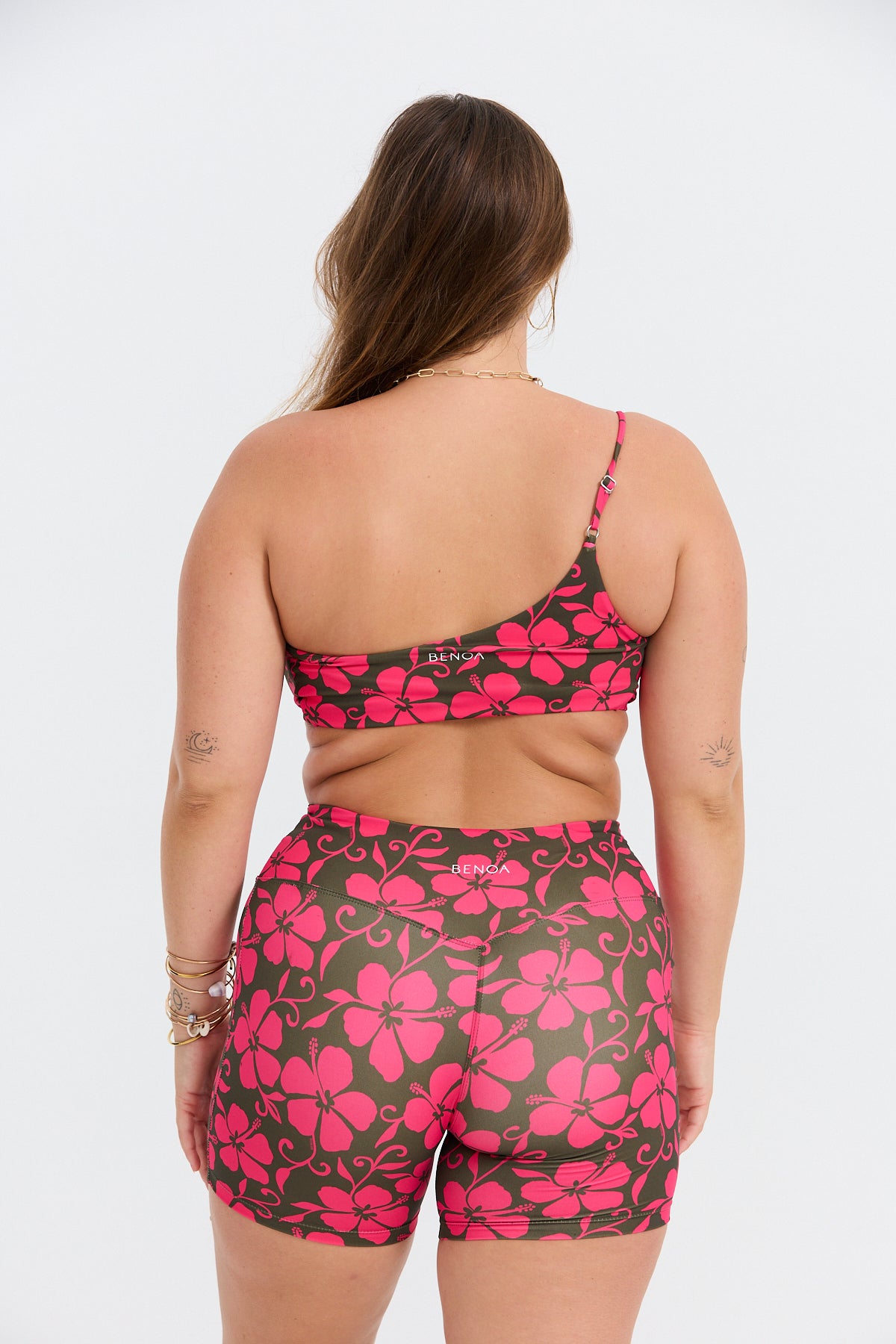 One Shoulder Sports Bra - Pupukea Pink