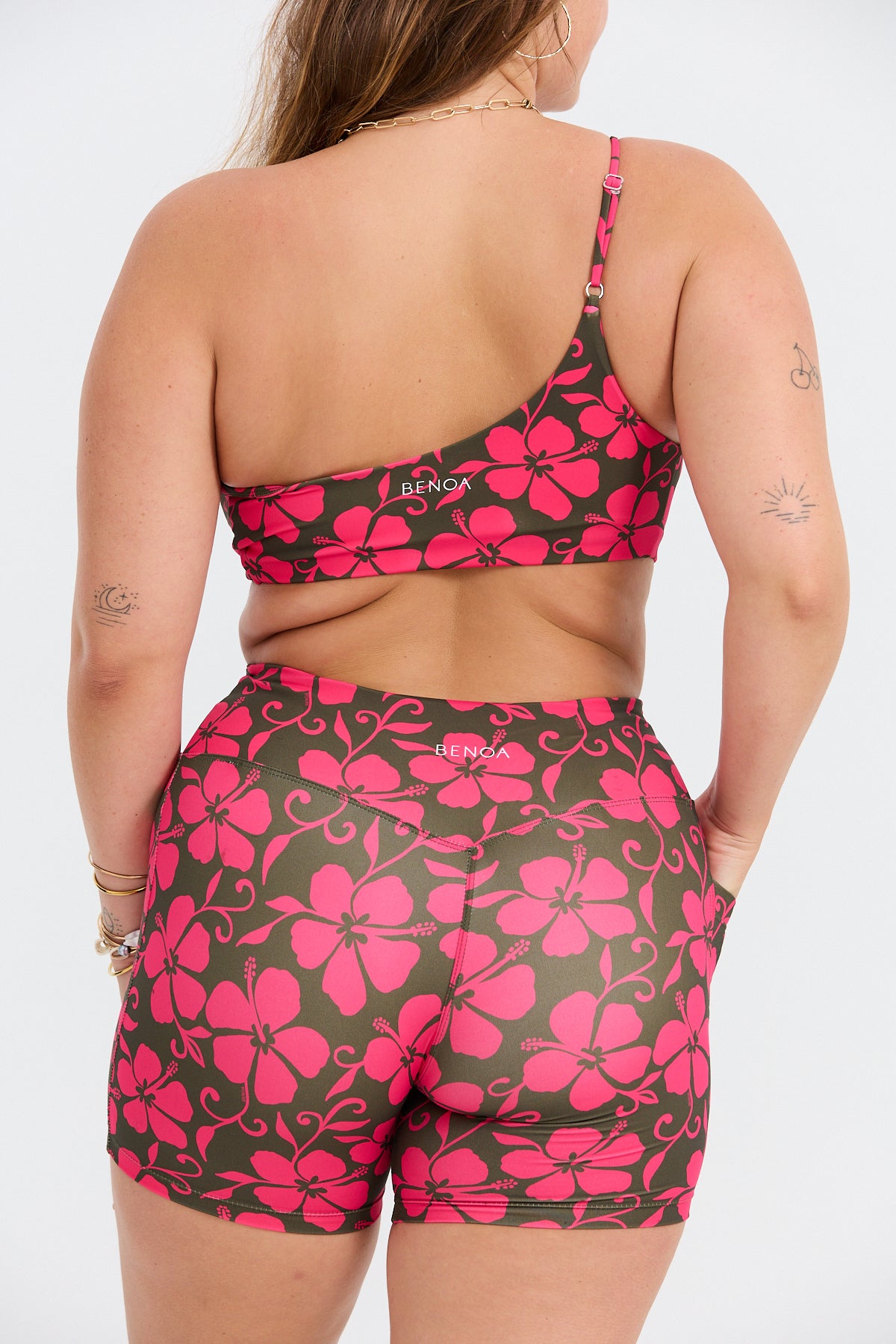 One Shoulder Sports Bra - Pupukea Pink