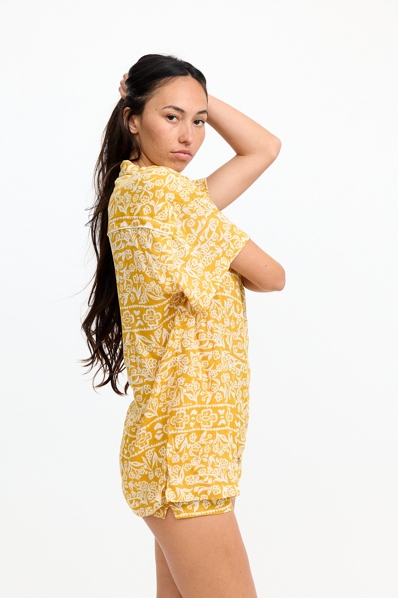 Aloha Shirt Dress - Goldie