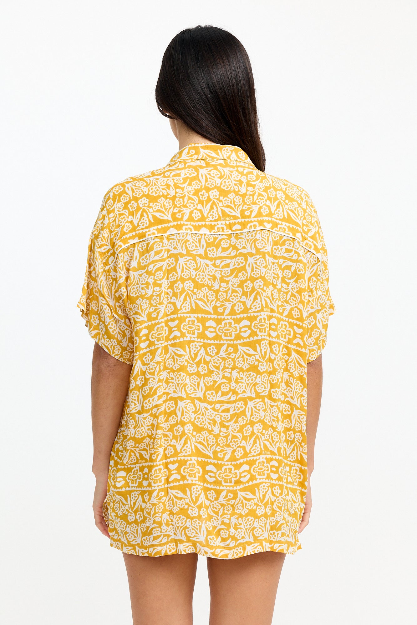 Aloha Shirt Dress - Goldie