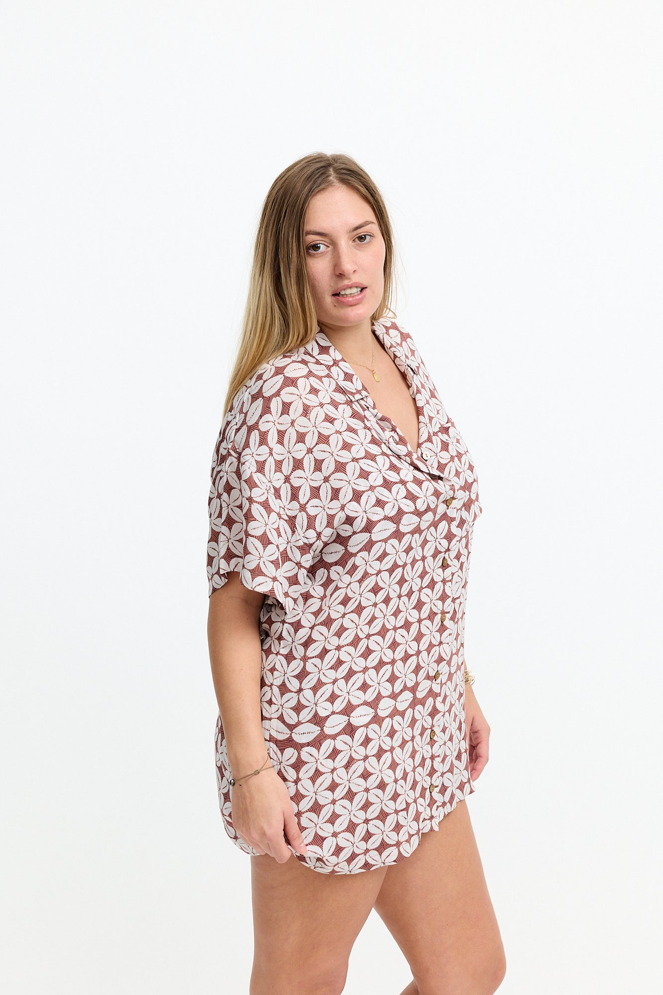 Aloha Shirt Dress - Cowrie Basket