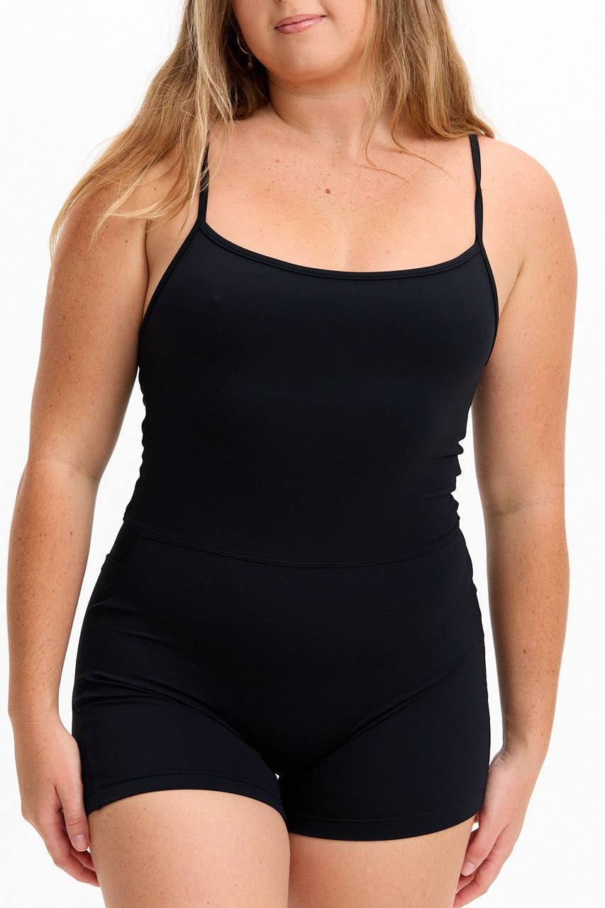 3" Active Romper - Black