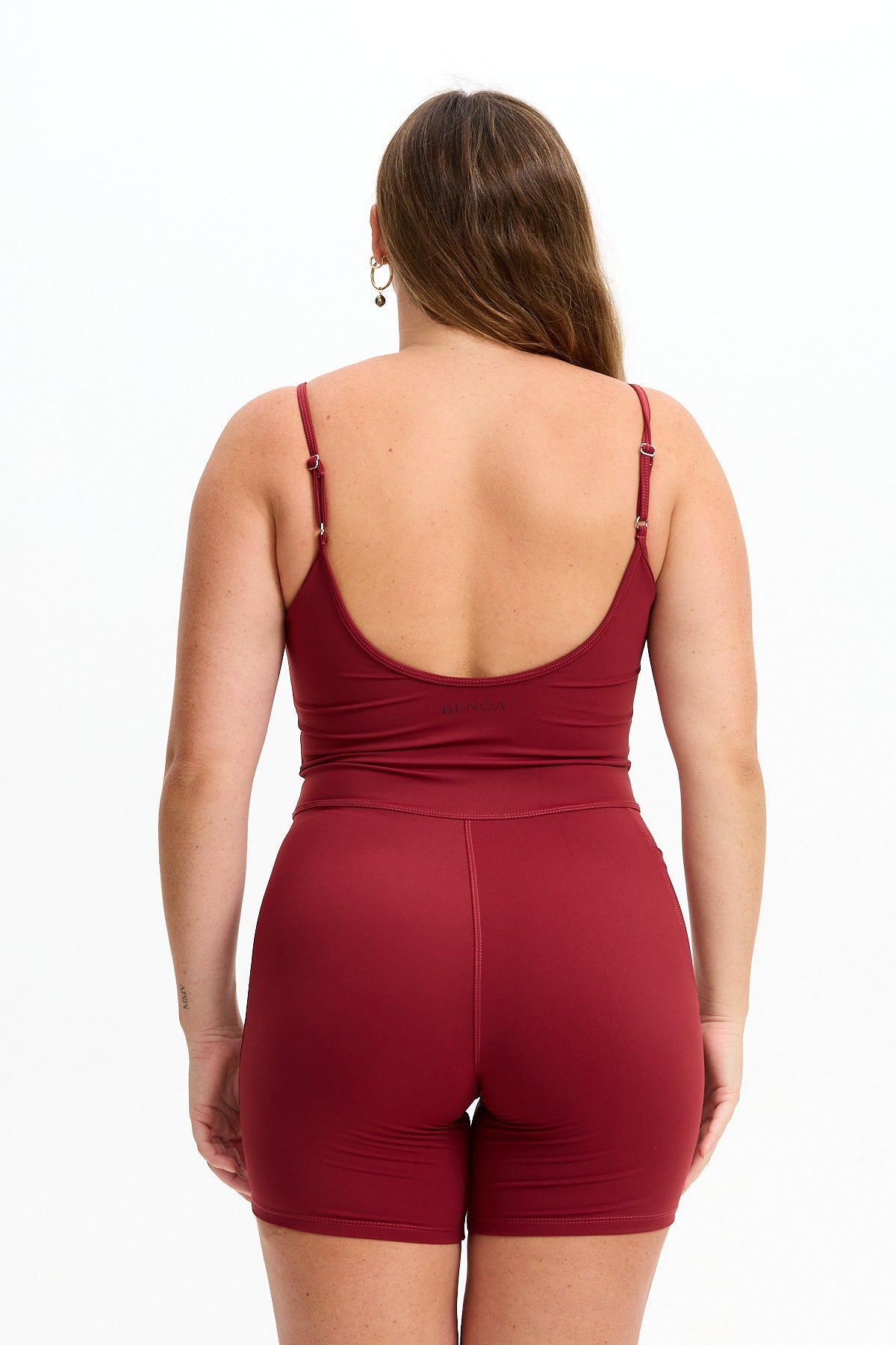 5" Active Romper - Cherry