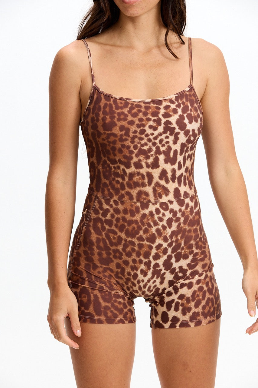 5" Active Romper - Sahara