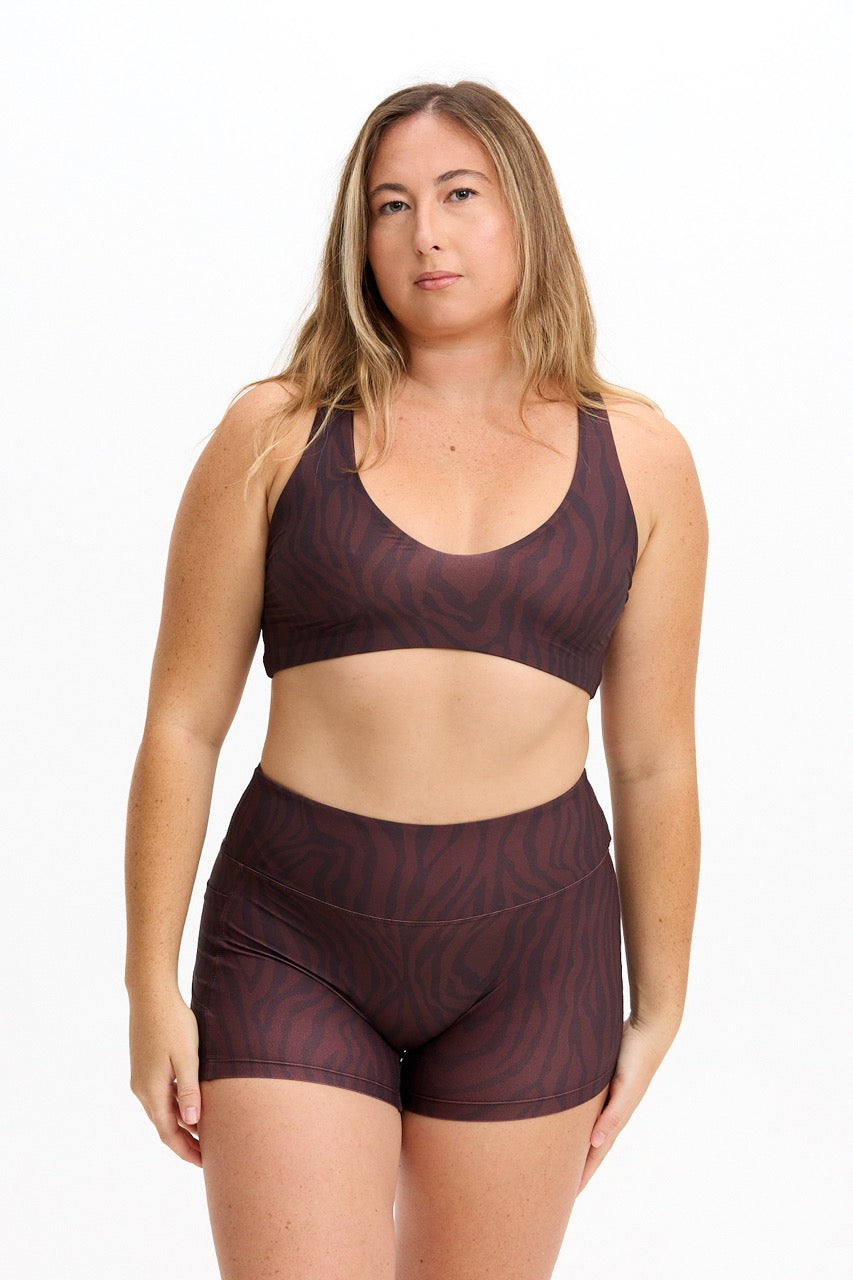 2.5" Booty Short - Chocolate Zebra