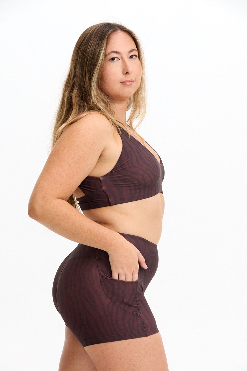 2.5" Booty Short - Chocolate Zebra