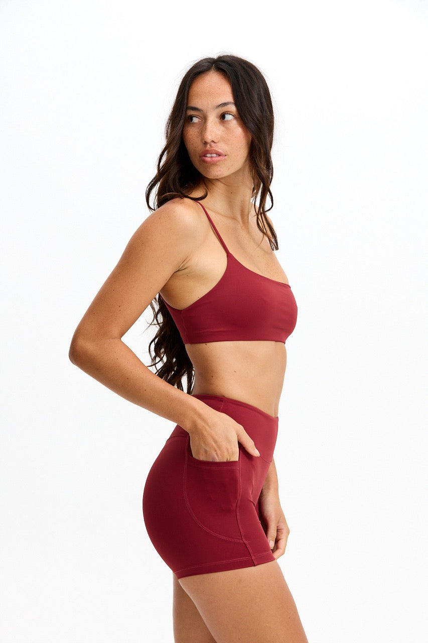 4" Biker Short - Cherry