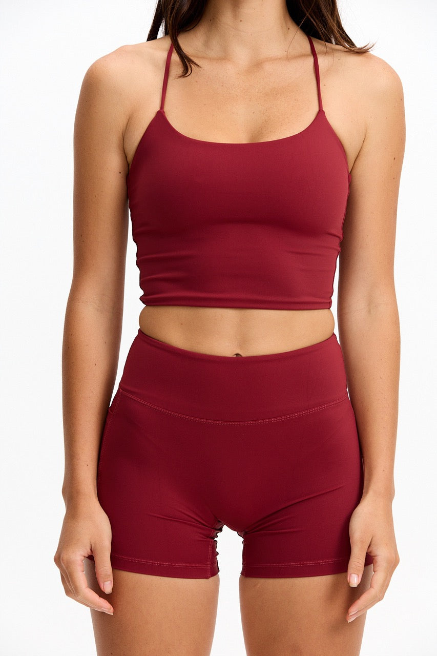 Cross-Back Active Tank - Cherry