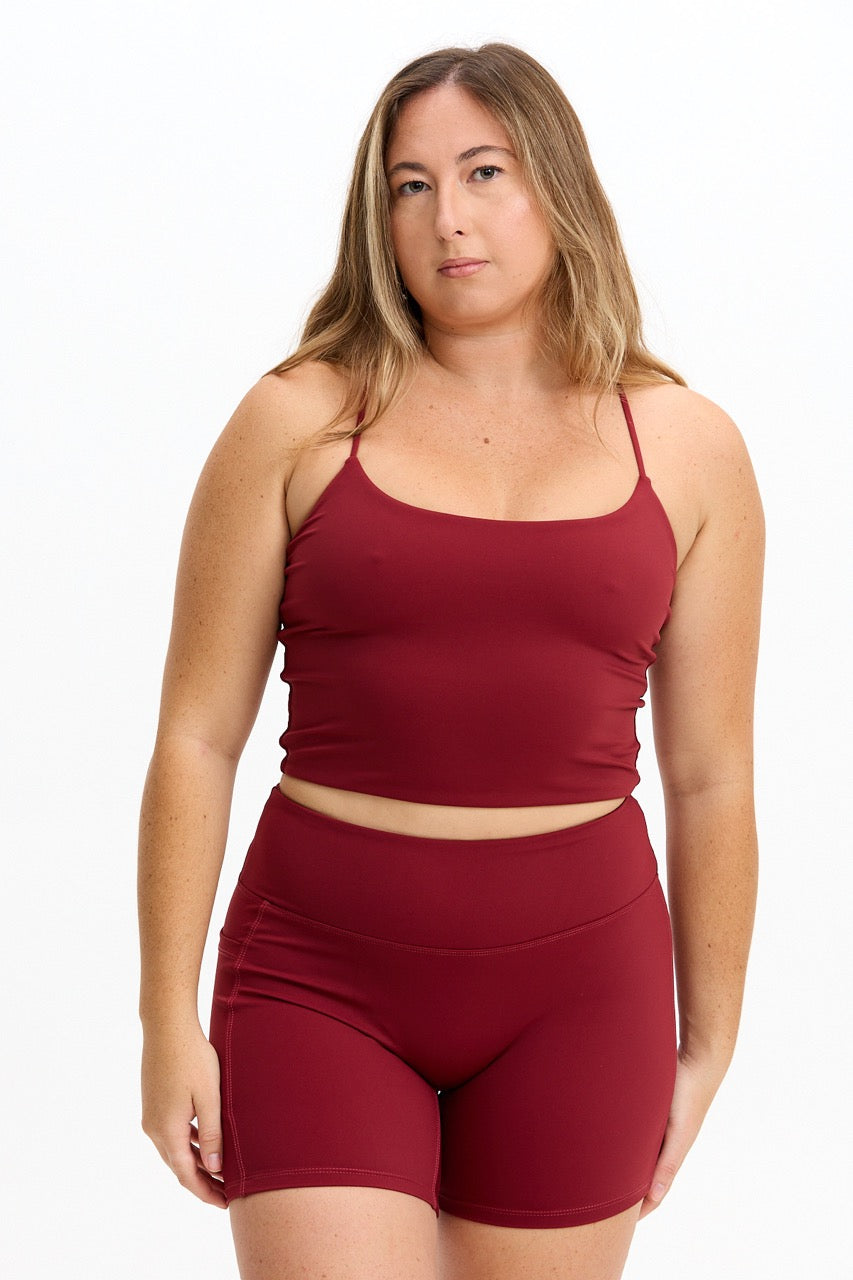 Cross-Back Active Tank - Cherry