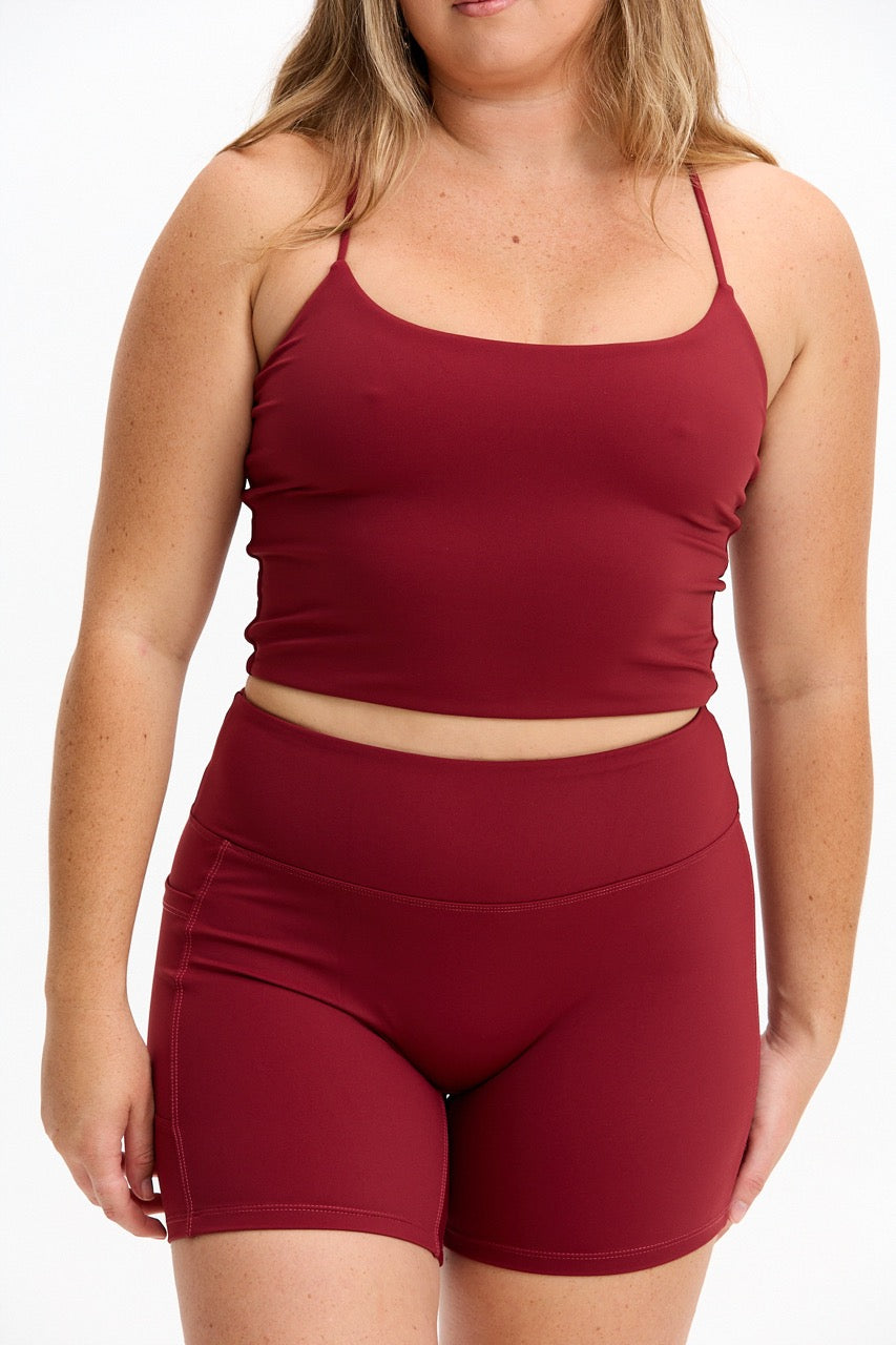 Cross-Back Active Tank - Cherry
