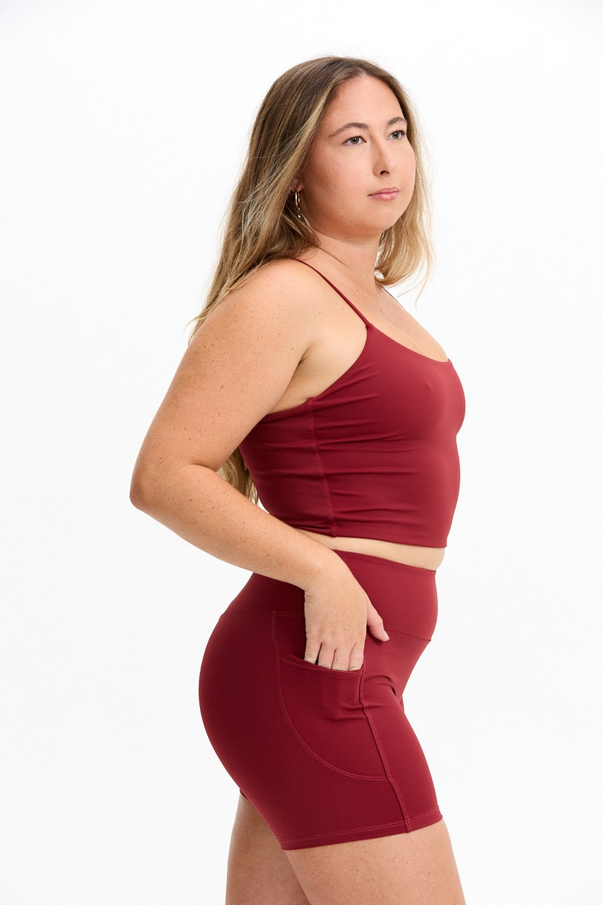 Cross-Back Active Tank - Cherry