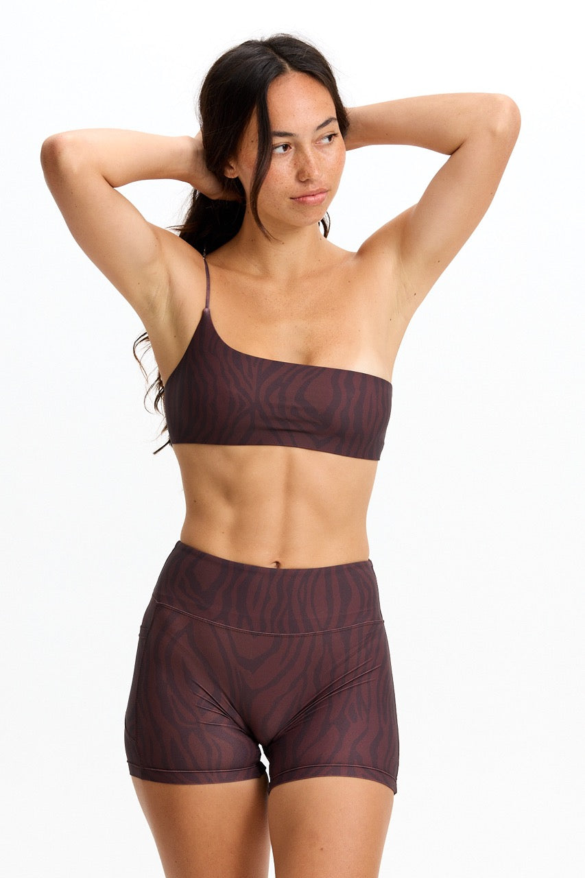 4" Biker Short - Chocolate Zebra