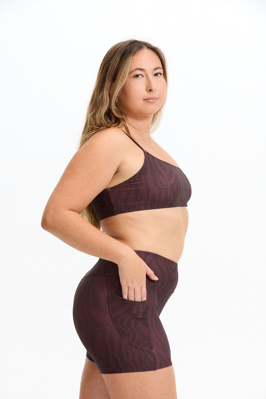 4" Biker Short - Chocolate Zebra