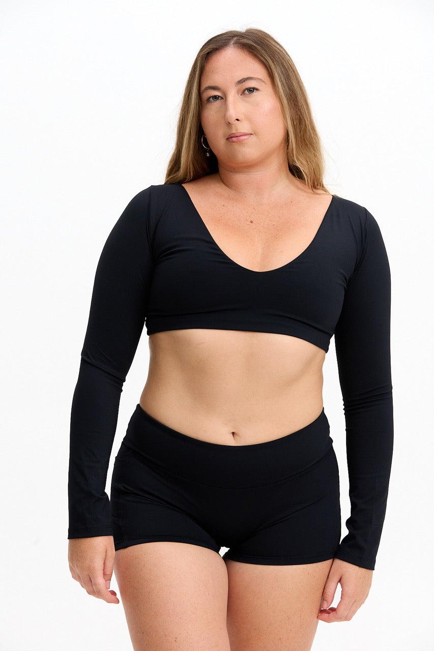 Low Rise Active Shorts - Black