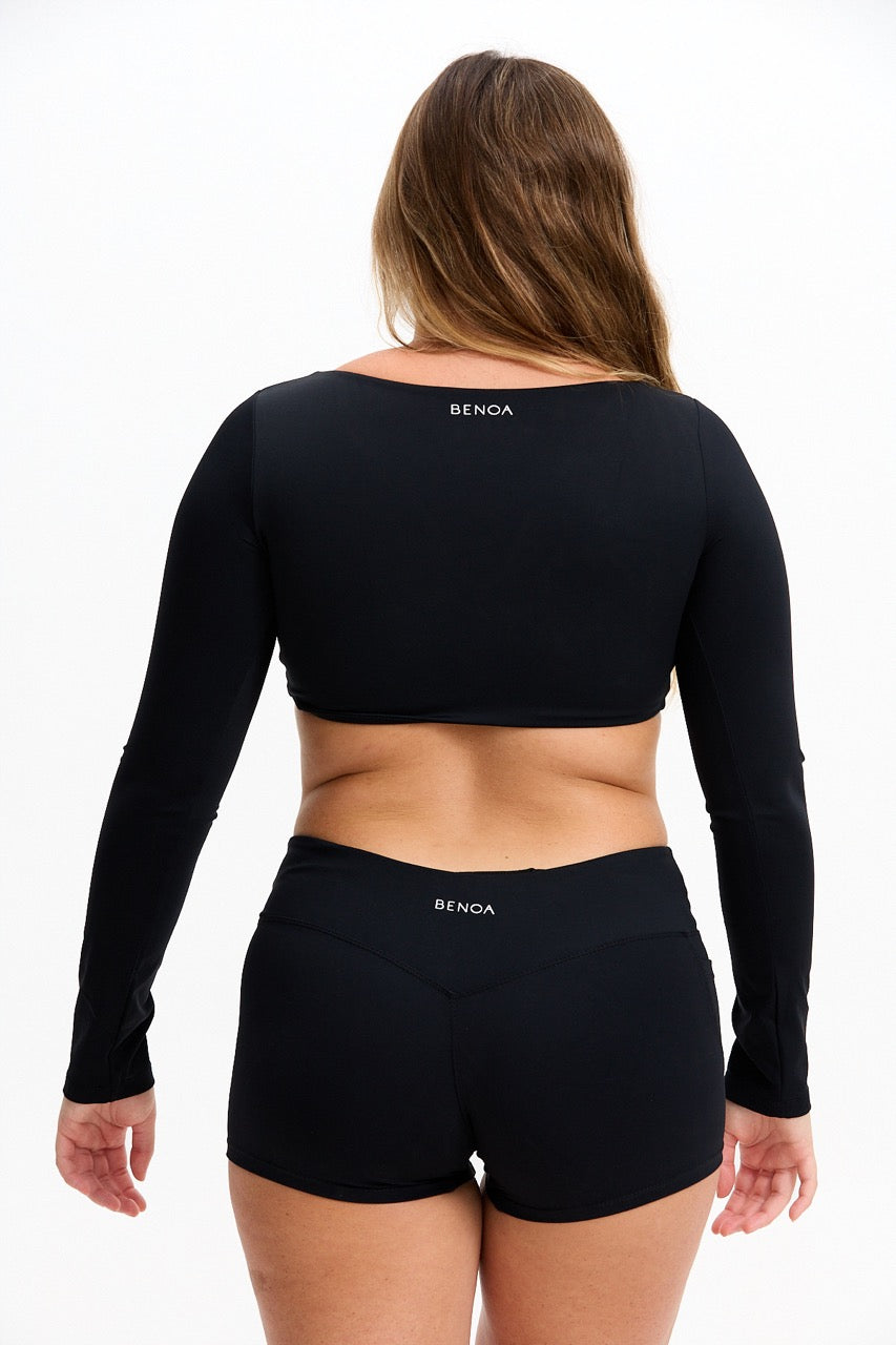 Low Rise Active Shorts - Black