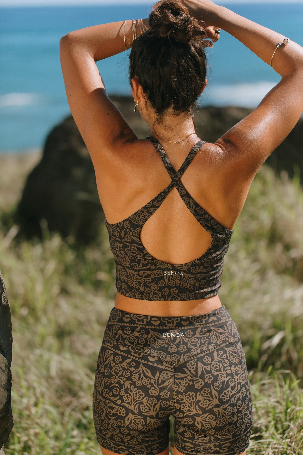 Emily Active Tank - Brown Batik