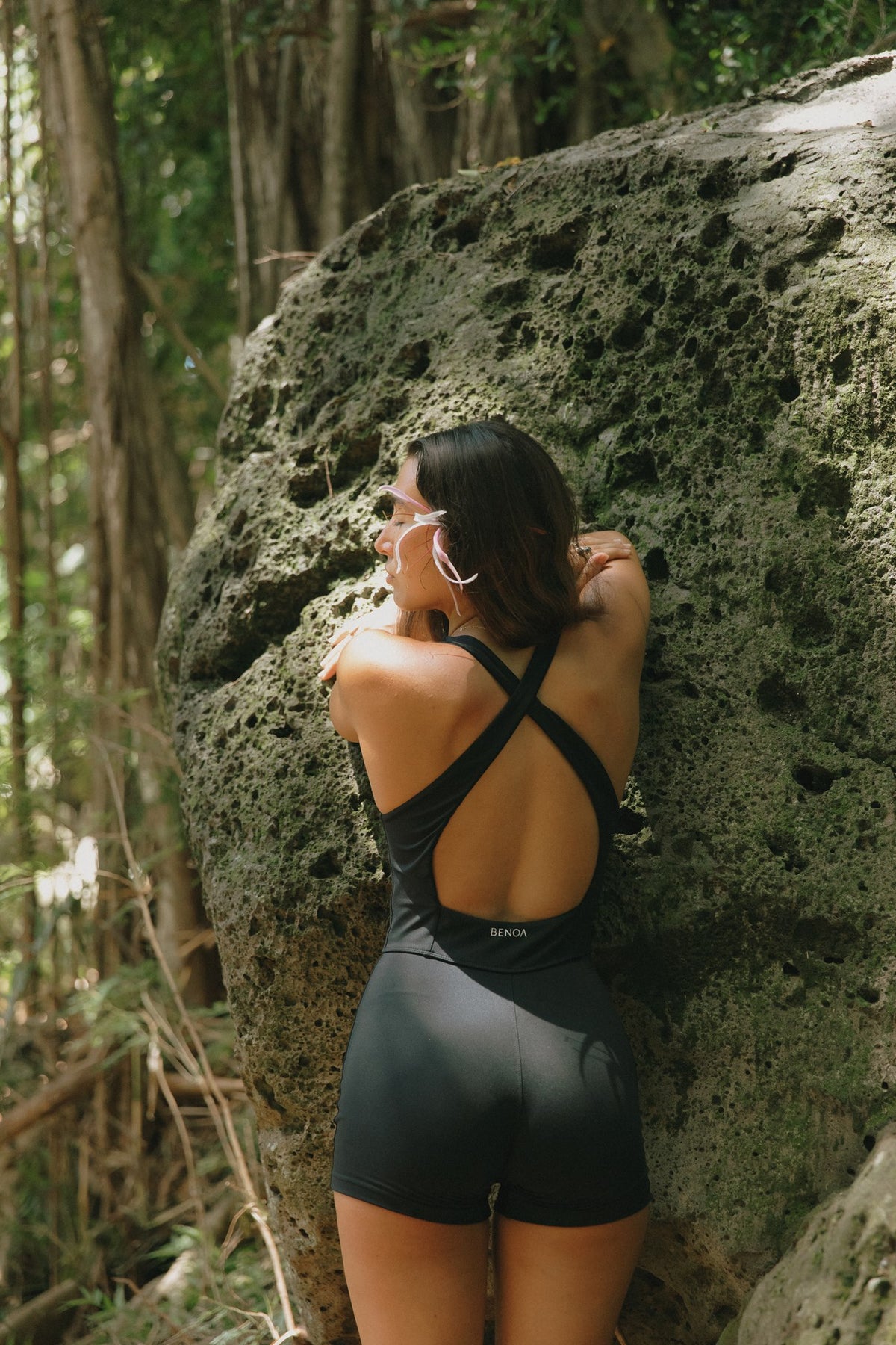 Ava Active Romper - Black