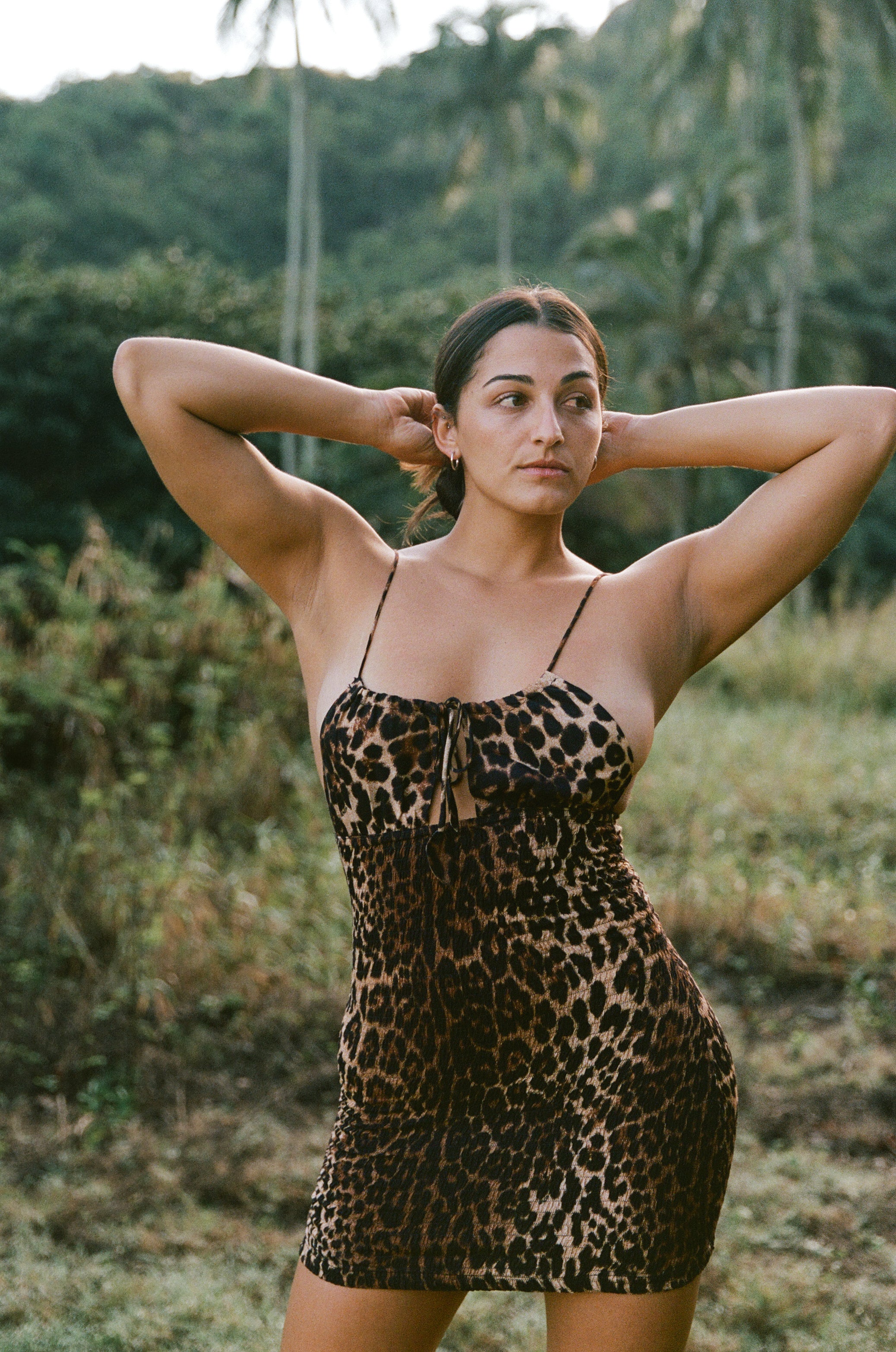 Mai Tai Mini Dress - Digital Leopard