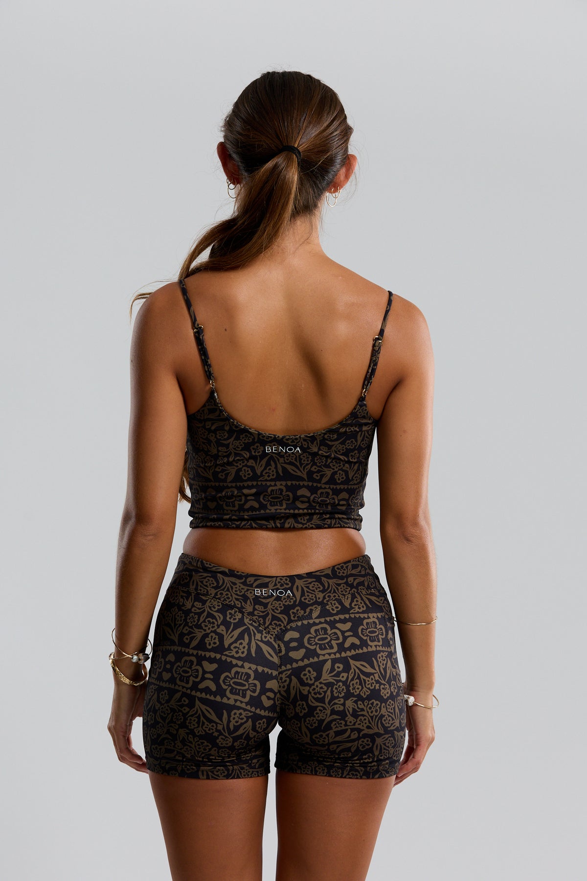 Everywhere Active Tank - Brown Batik