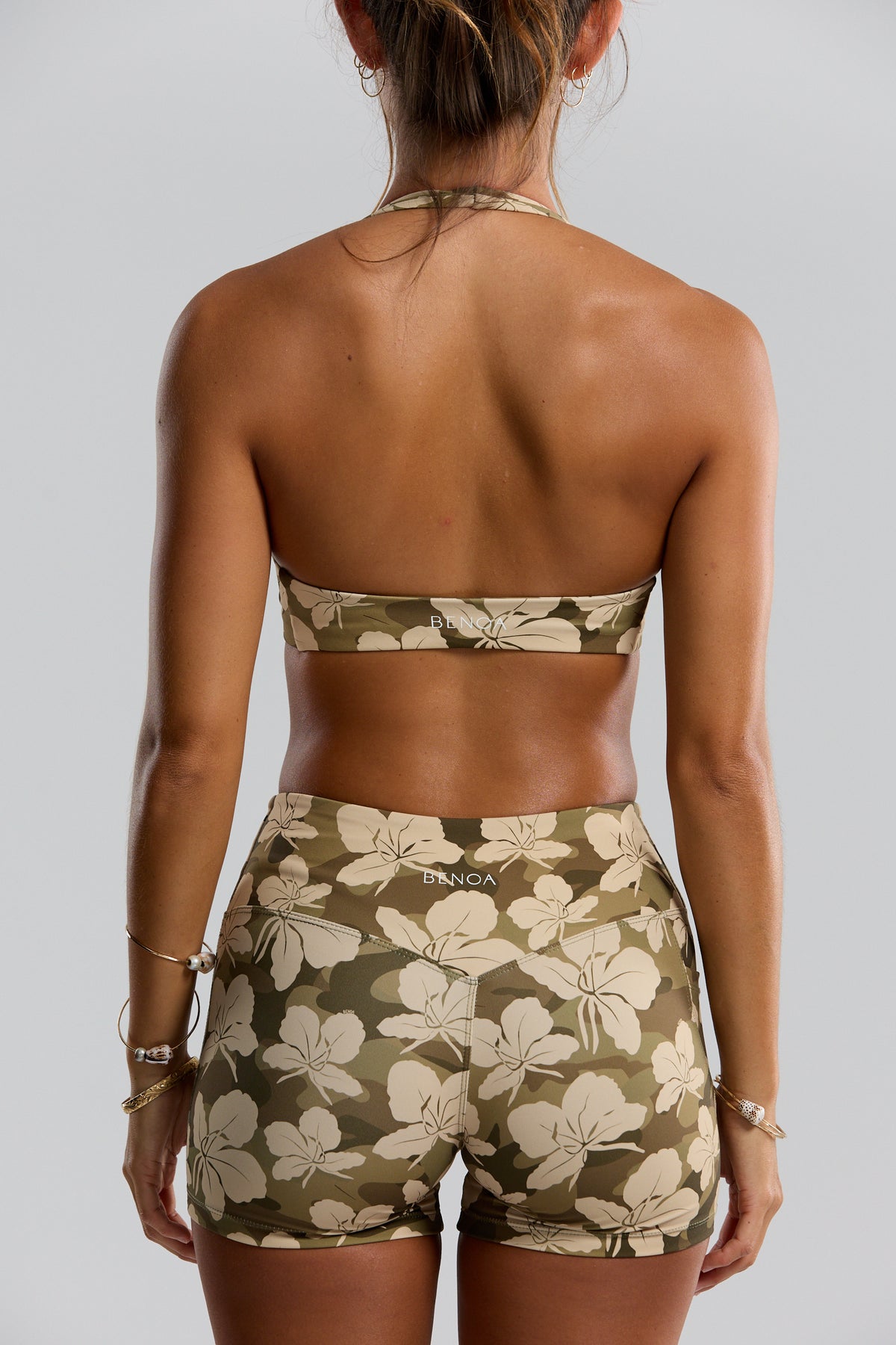 Plunge Sports Bra - Camo Ginger