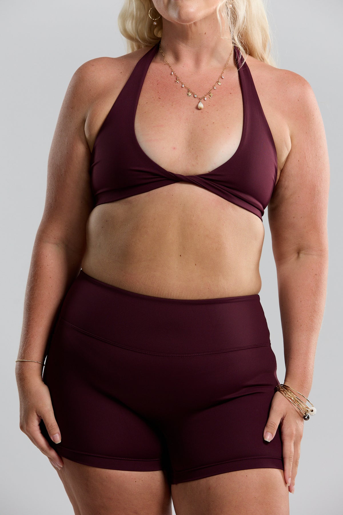 Plunge Sports Bra - Plum