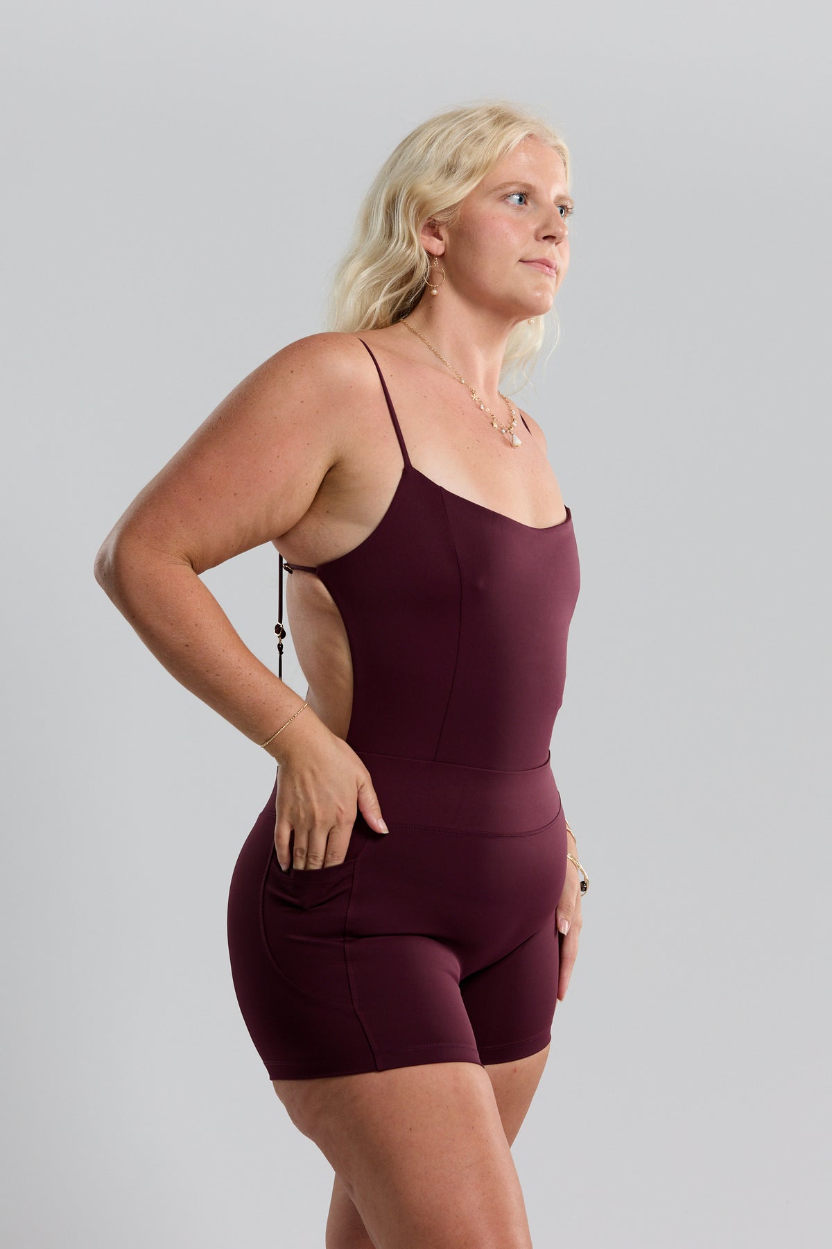 Iwa Active Romper - Plum