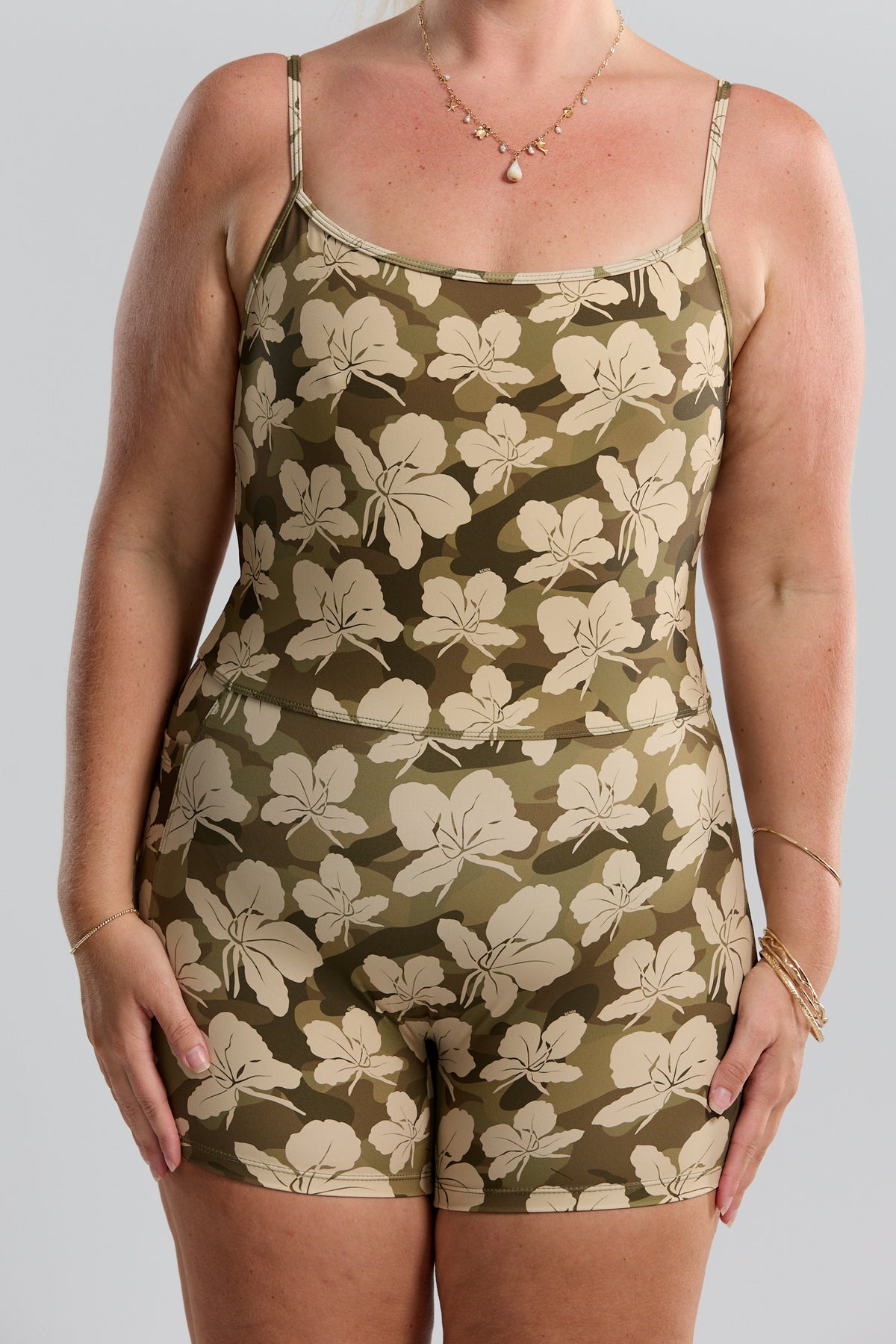 3" Active Romper - Camo Ginger
