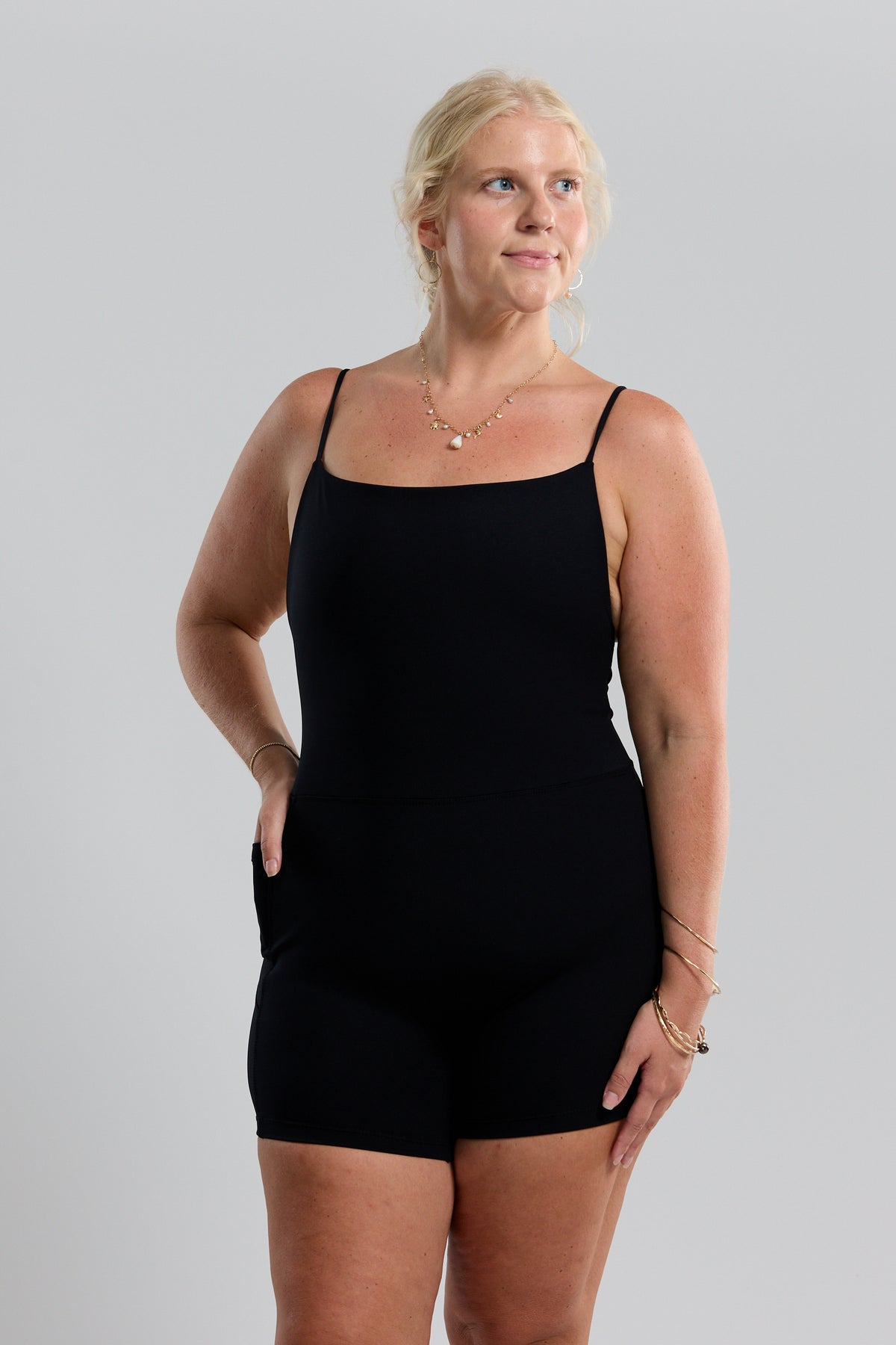 Brynn Active Romper - Black